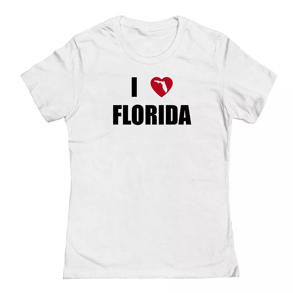 Junior's I Heart Florida Graphic Tee, Women's,  Product Image