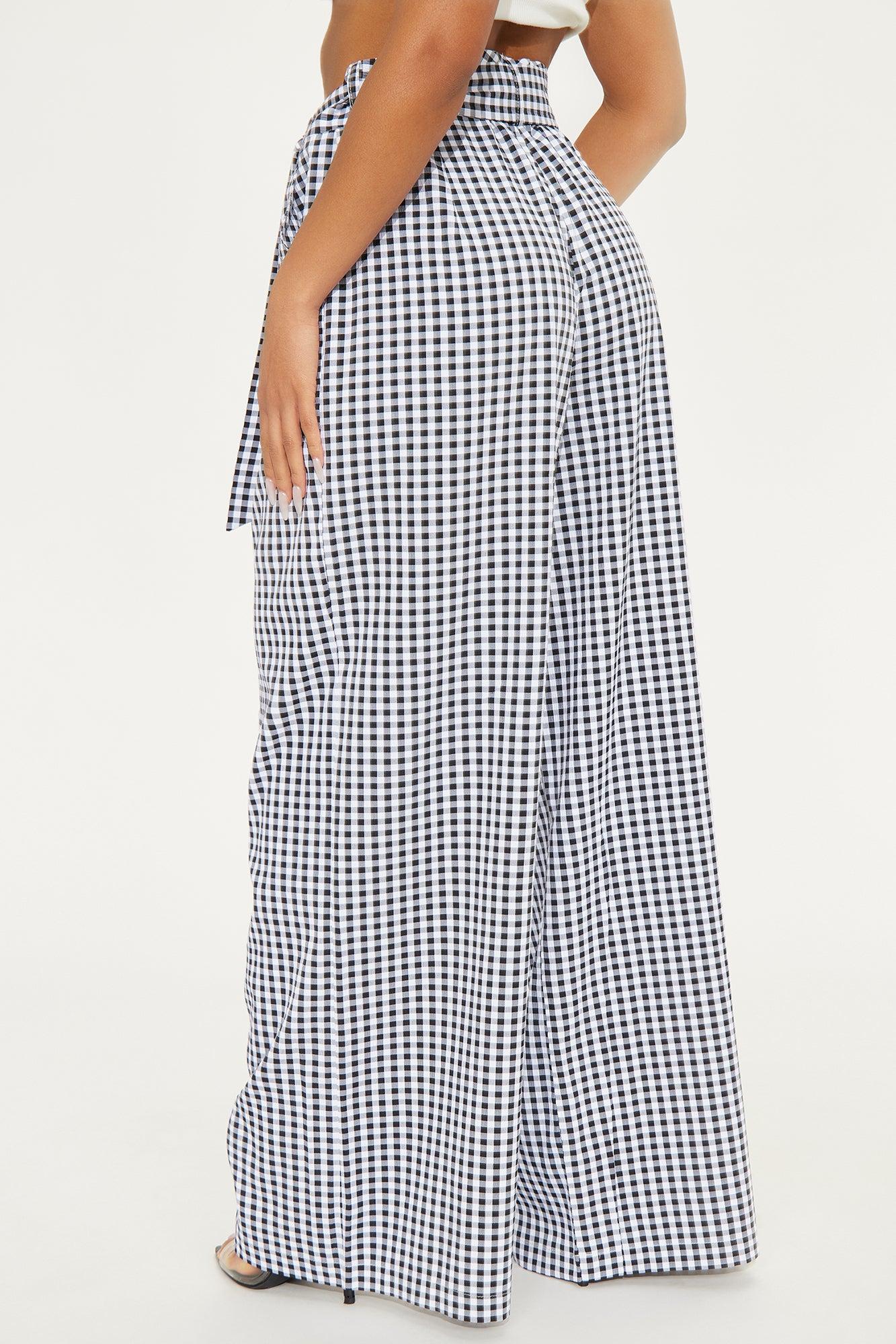 Sweet Nothing Gingham Pant - Black/White Product Image