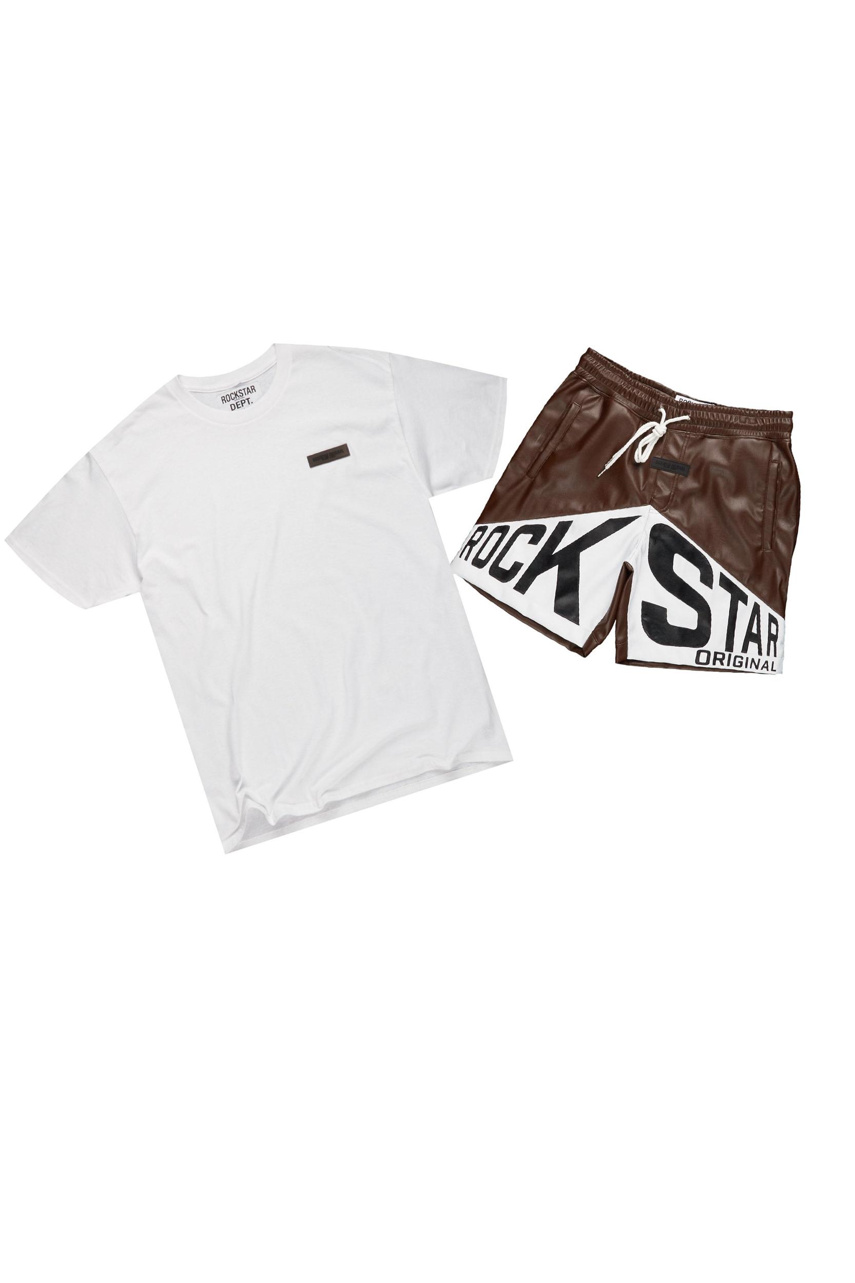 Zayn White Graphic Short Set Male Product Image