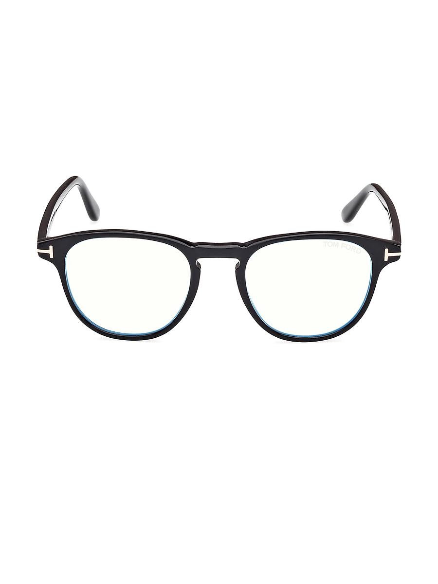 Mens 48MM Square Blue Block Glasses Product Image
