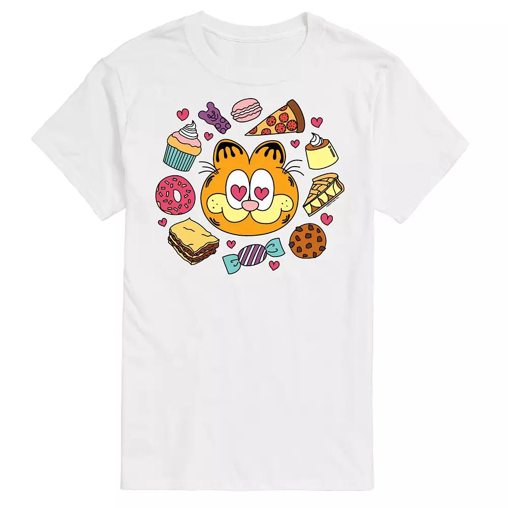 Men's Garfield Hearts Food Graphic Tee,  Product Image