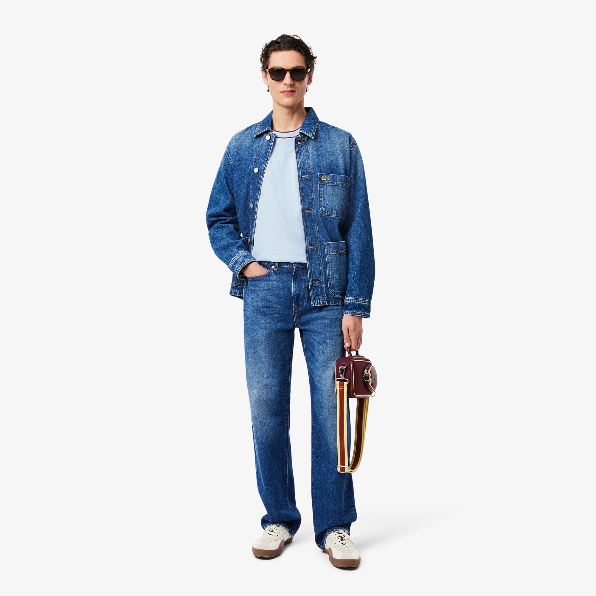 Men's Stretch Piqué Striped Collar T-Shirt Product Image