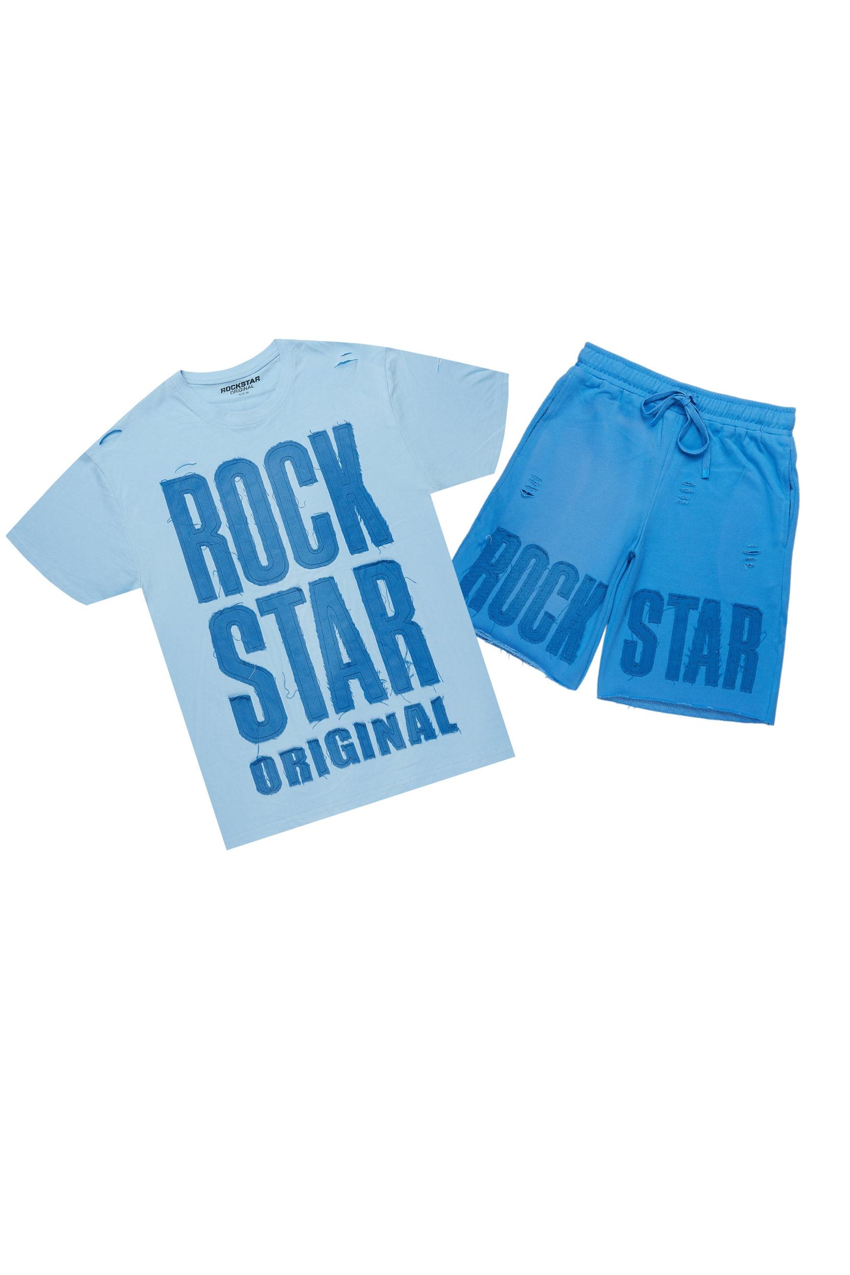 Shantrice Blue T-Shirt Short Set Female Product Image