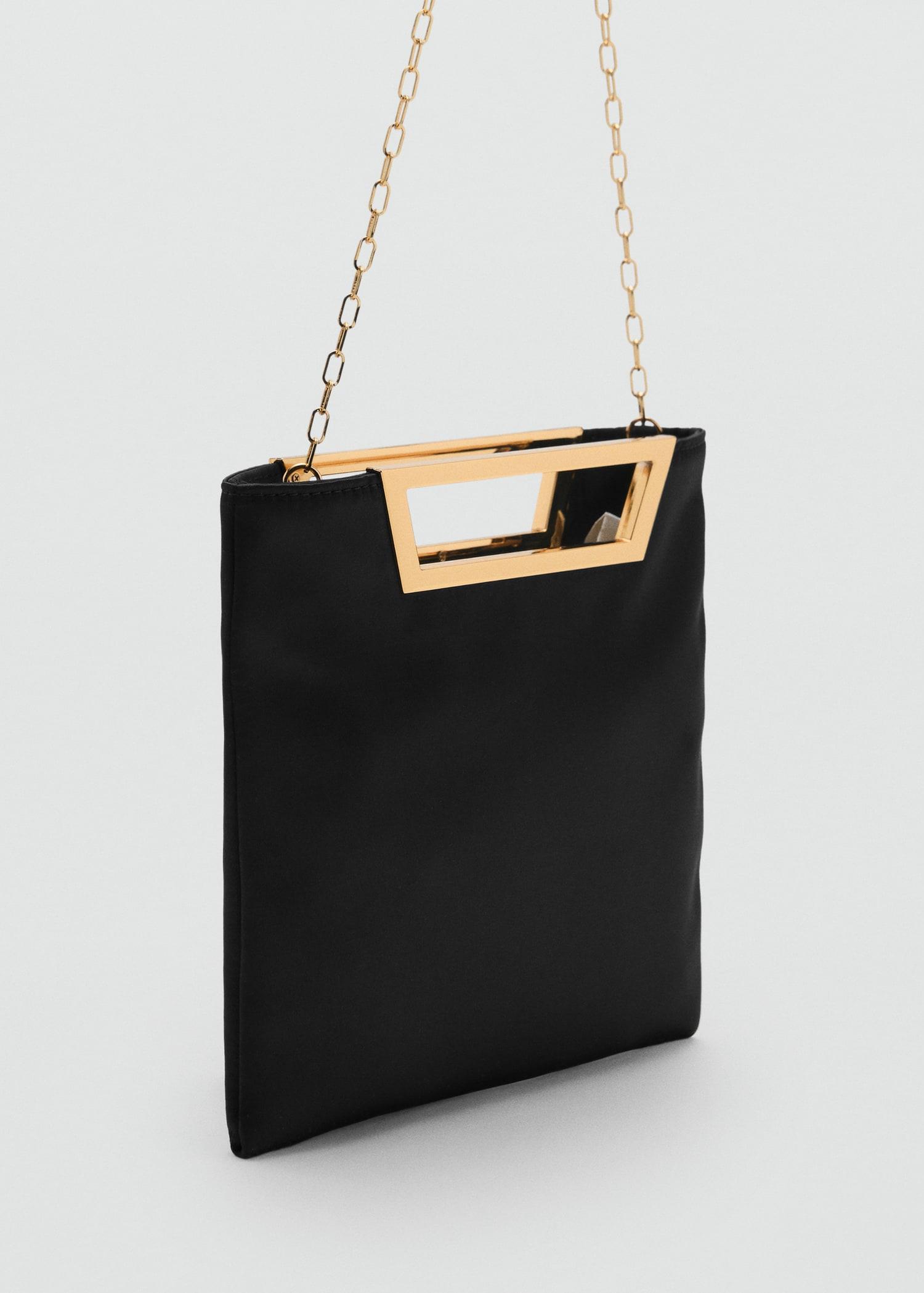 Handbag with metal handle - Women | MANGO USA Product Image
