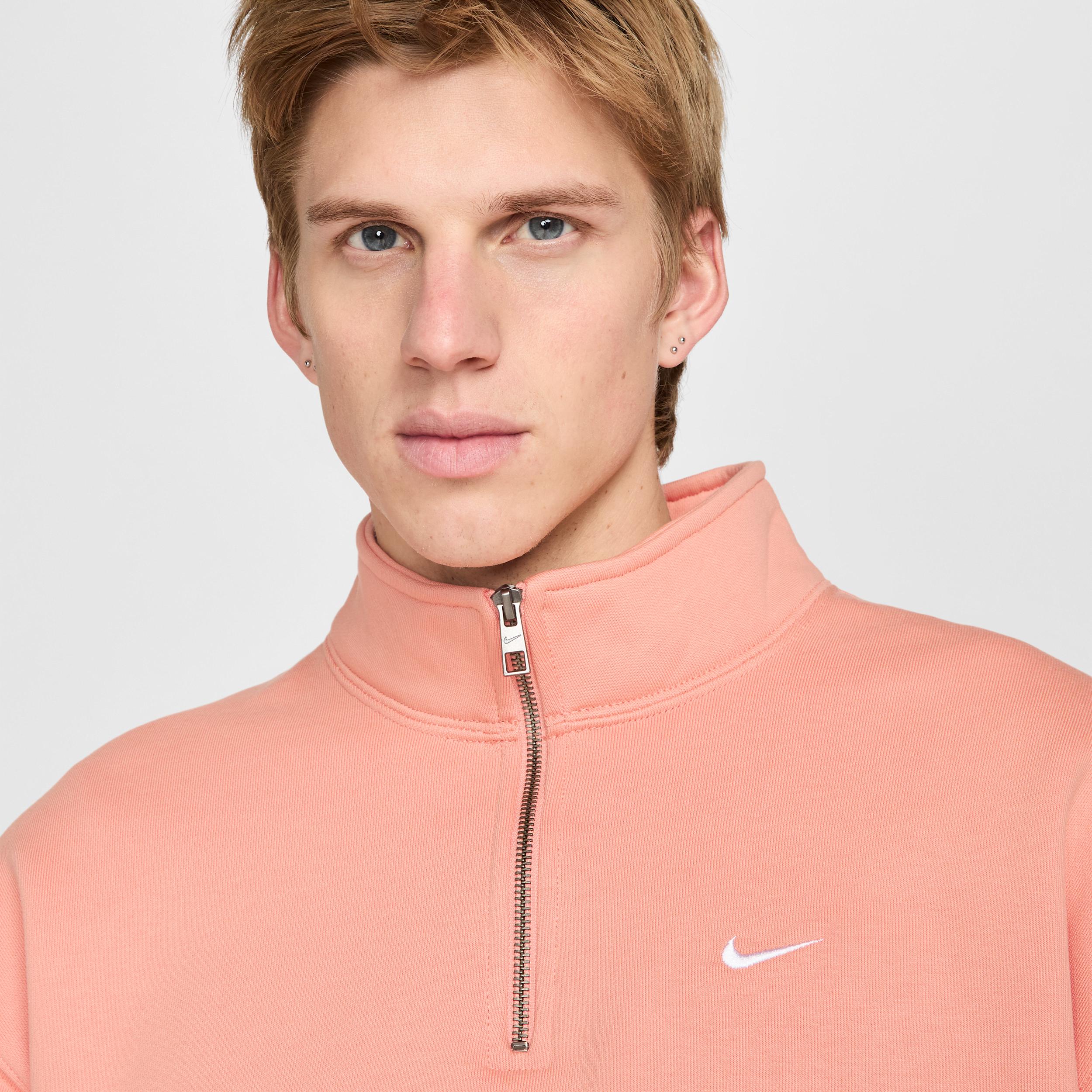 Nike Mens Solo Swoosh Fleece Quarter-Zip Top | DQ5209-844 Product Image