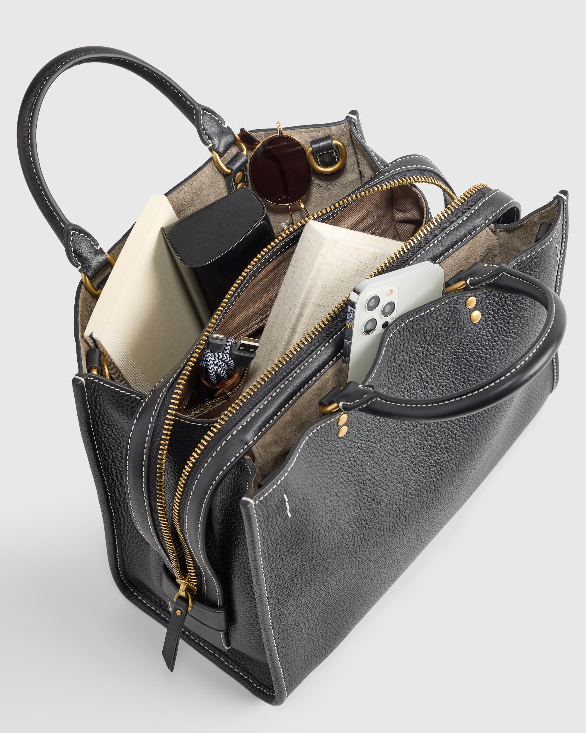 Quince | Women's Italian Leather Medium Convertible Satchel Product Image