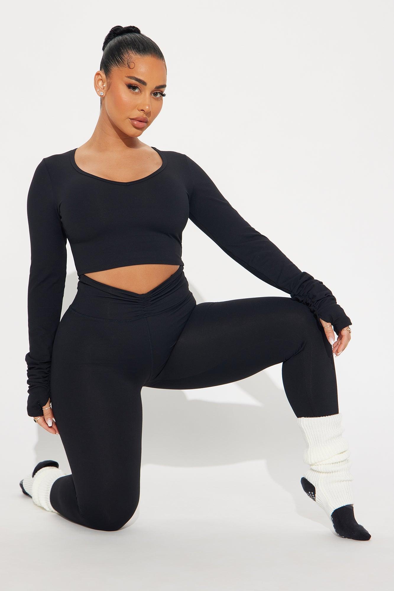 Barre Baddie Super Soft Active Top - Black Product Image