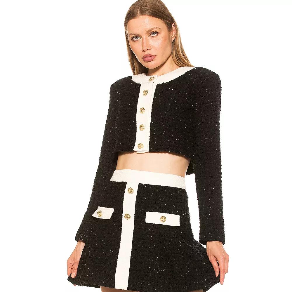 Women's ALEXIA ADMOR Clara Cropped Tweed Jacket,  Product Image