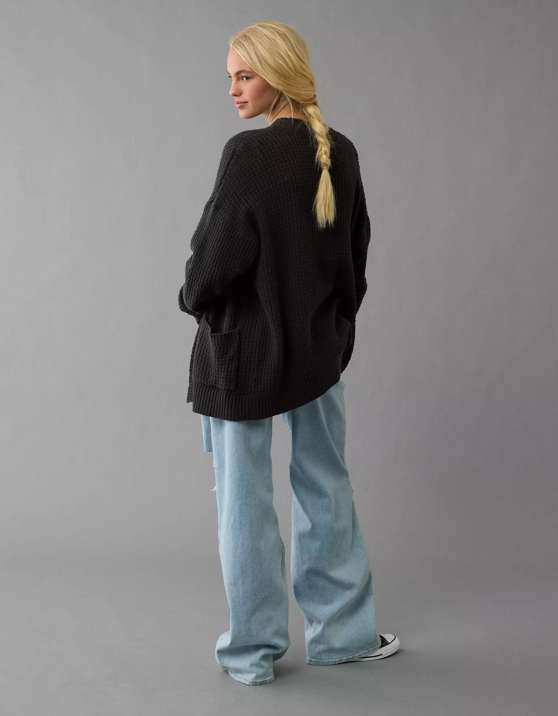 AE Open Knit Cardigan Product Image