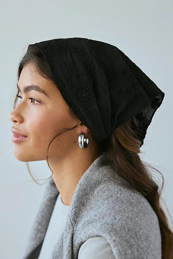 Betty Floral Crochet Headscarf Womens at Urban Outfitters Product Image