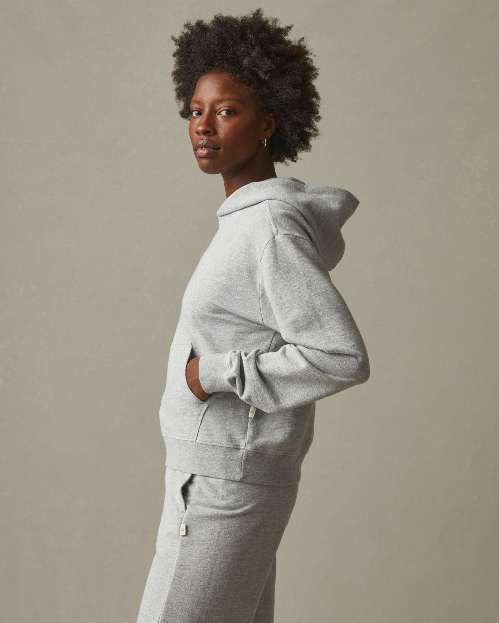 Women's French Terry Pullover Hoodie - Ash Heather Female Product Image