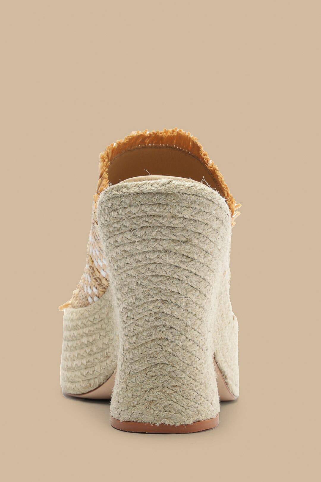 Natural Weaved Raffia Platform Sandal Product Image
