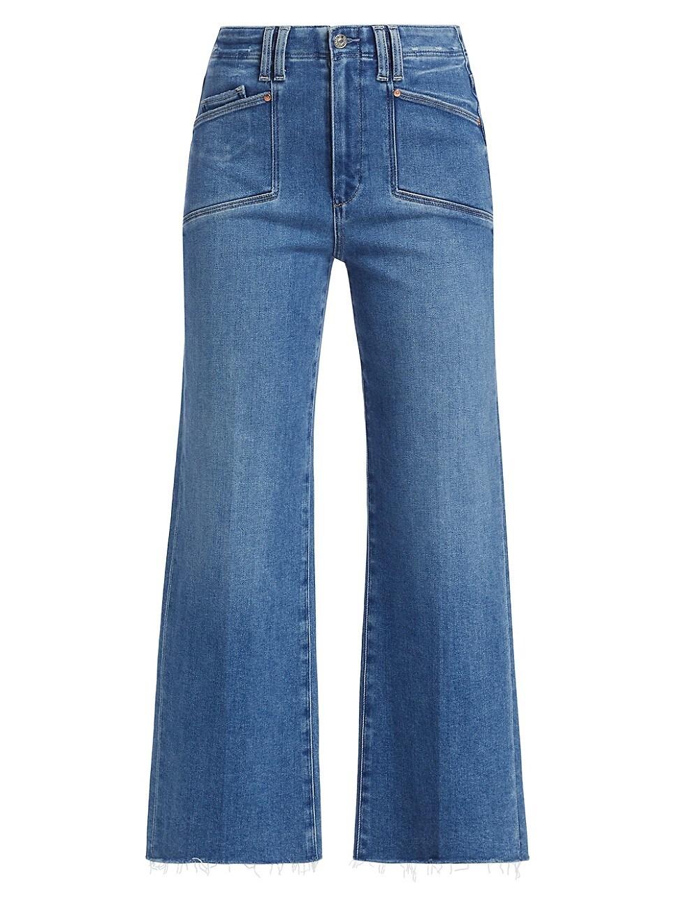 Paige Anessa High Rise Wide Leg Ankle Jeans Product Image