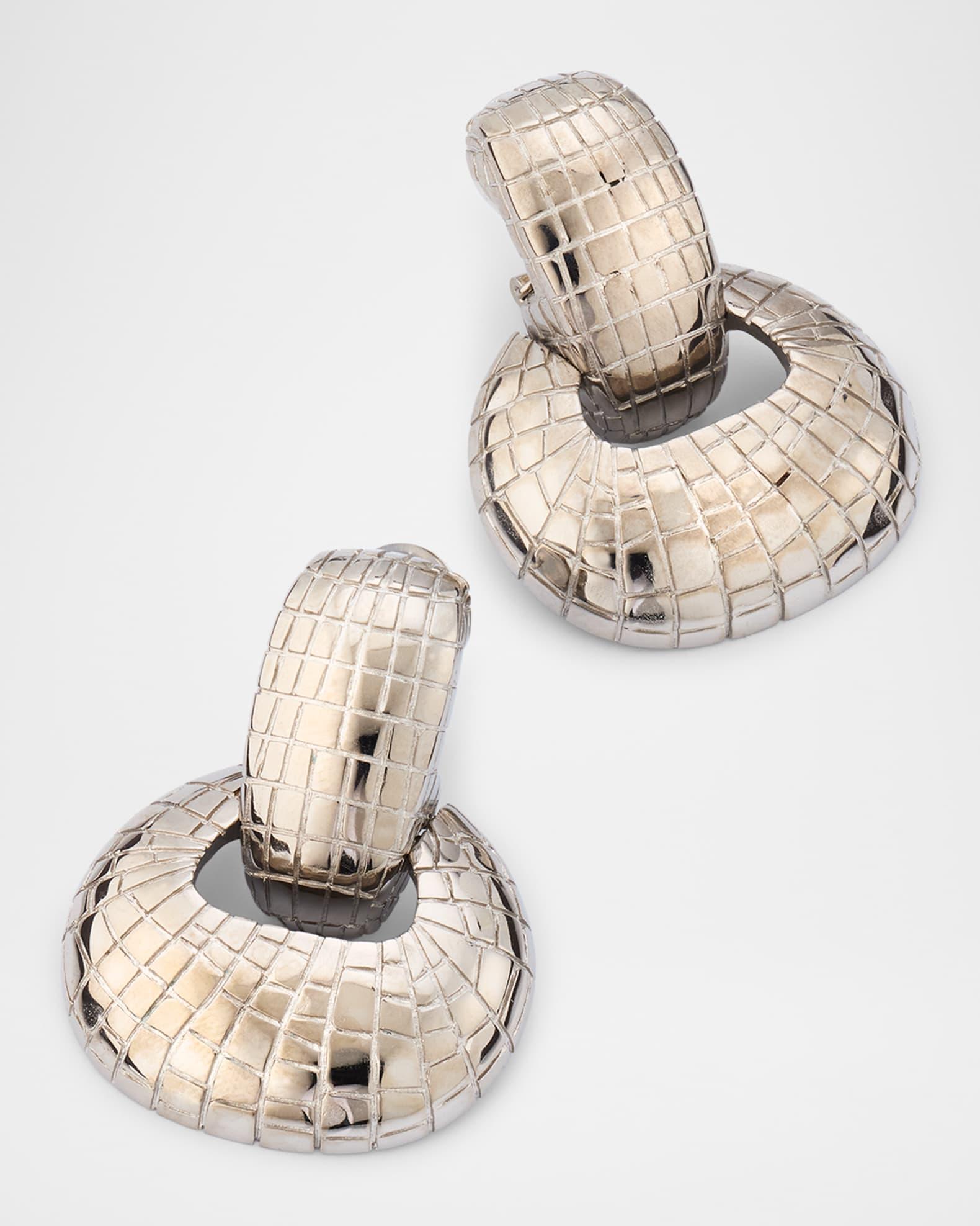 Mosaic Textured Pendant Earrings Product Image