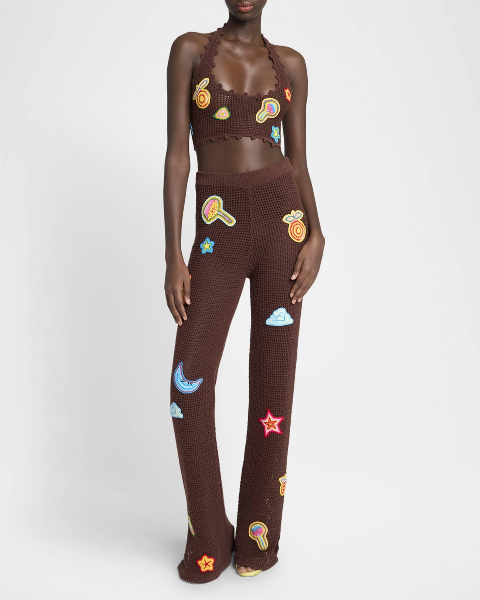 Halter Crochet Bralette with Patches Product Image