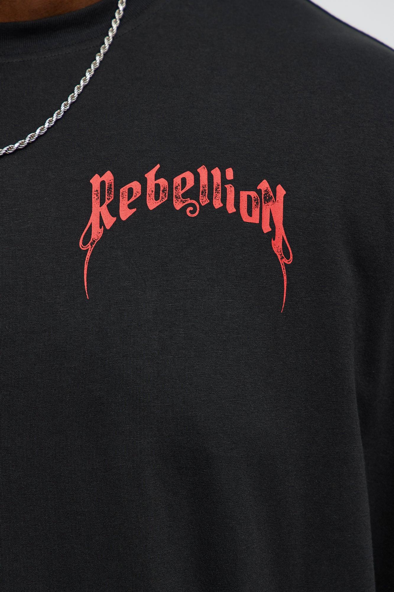 Rebellion Freedom Oversized Short Sleeve Tee - Black Male Product Image