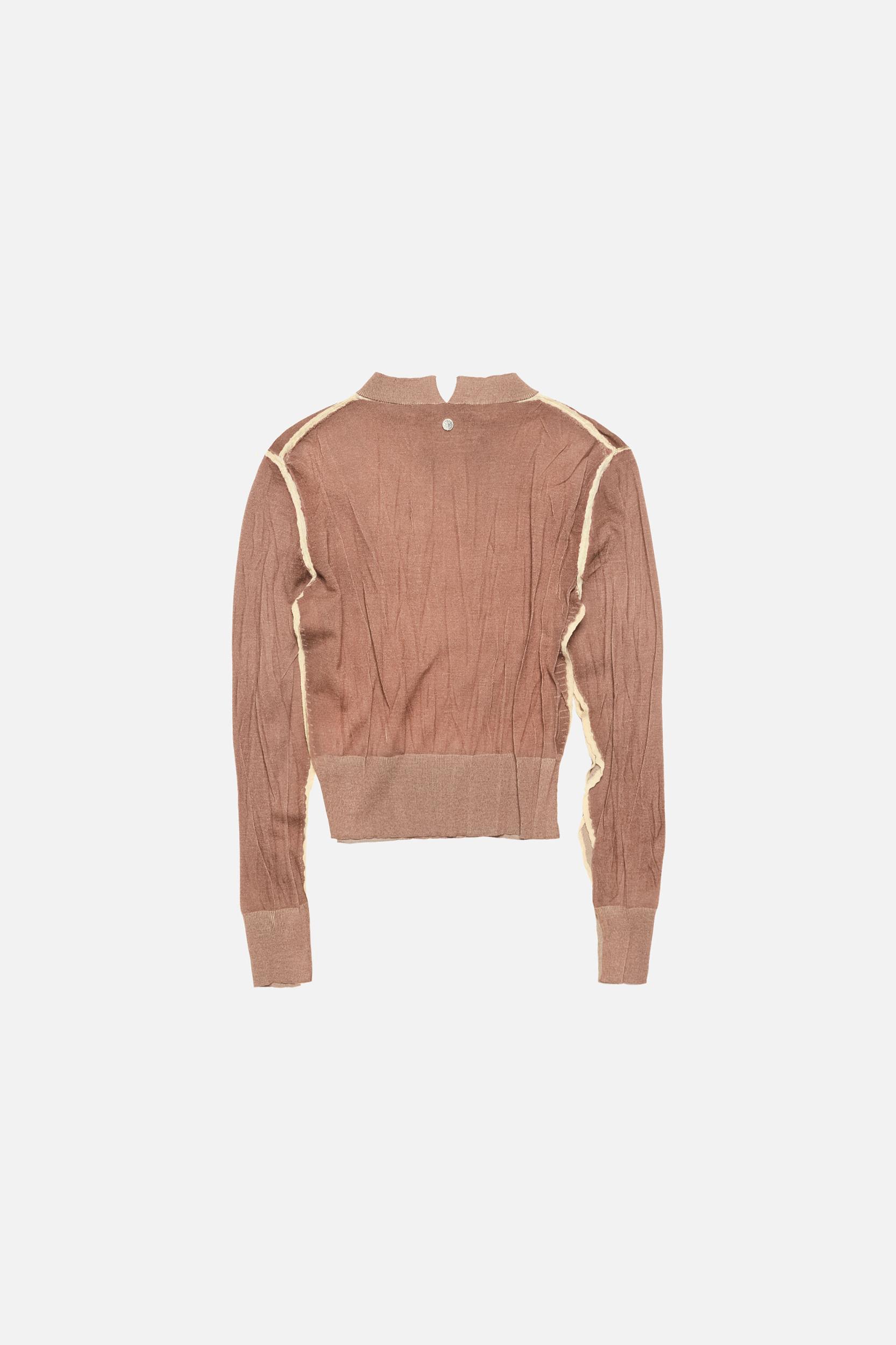 Wrinkled v-neck sweater Product Image