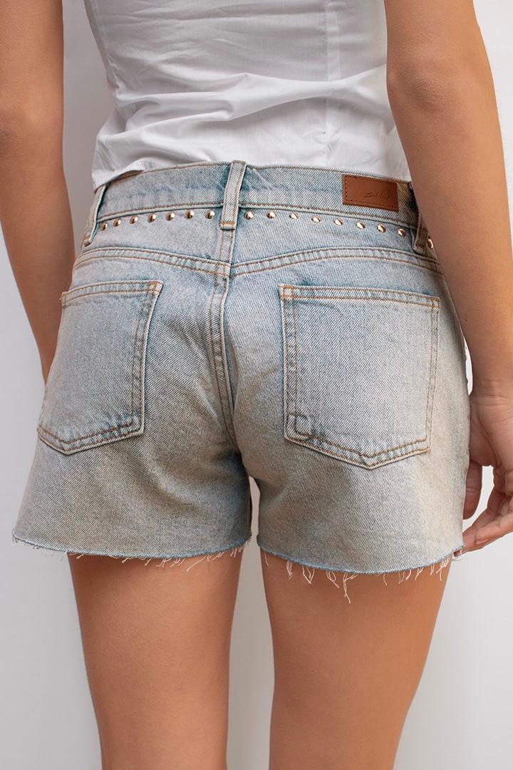 Low waist shorts with studs Product Image
