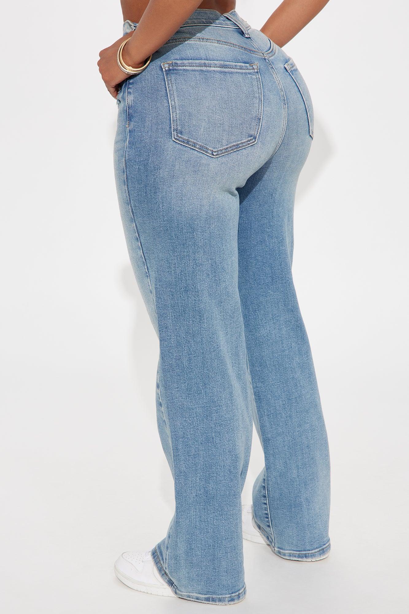 Imara High Rise Straight Leg Jeans - Medium Wash Product Image