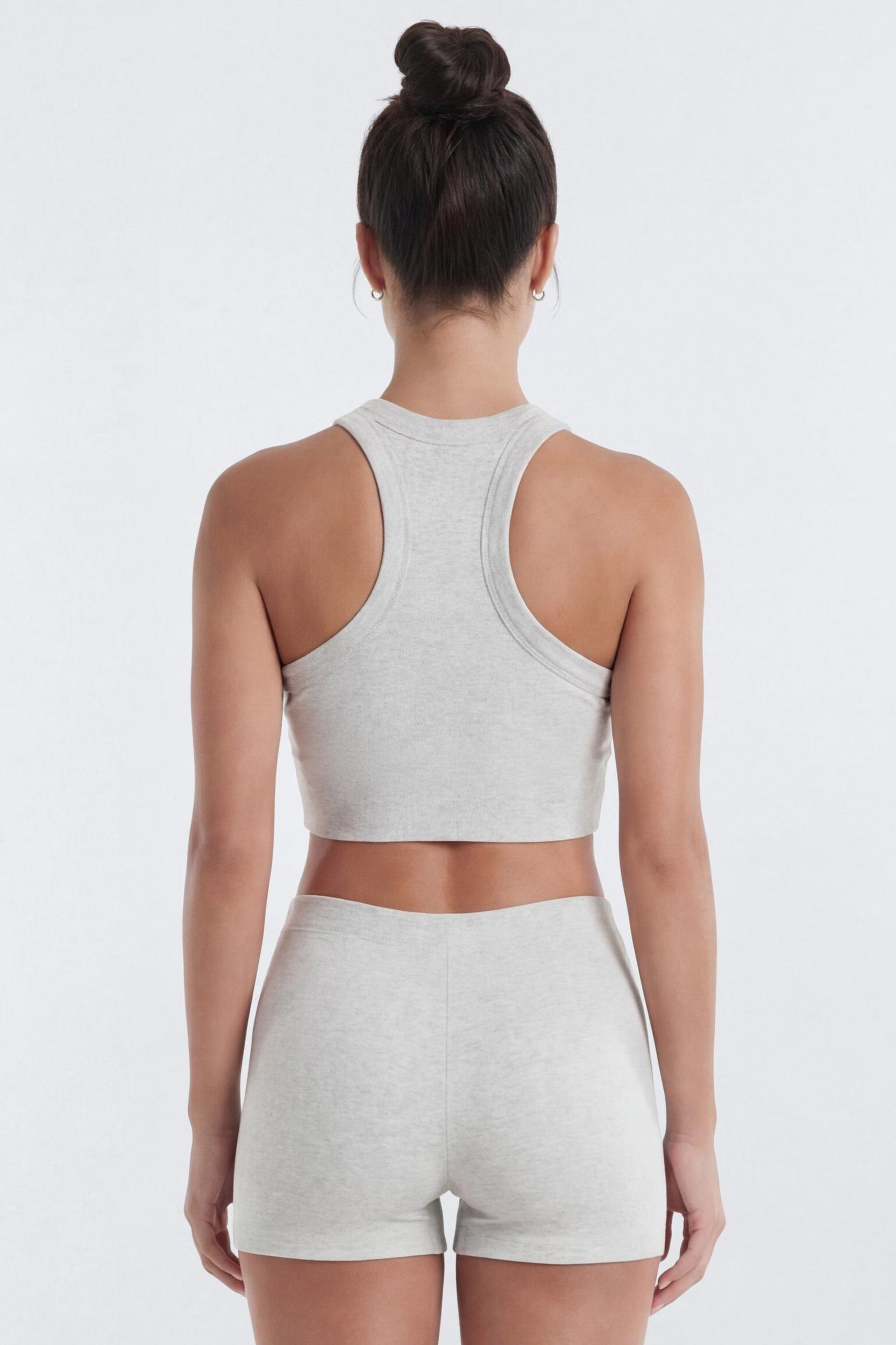 CottonFlex™ Low Back Sports Romper - Heather Grey Female Product Image