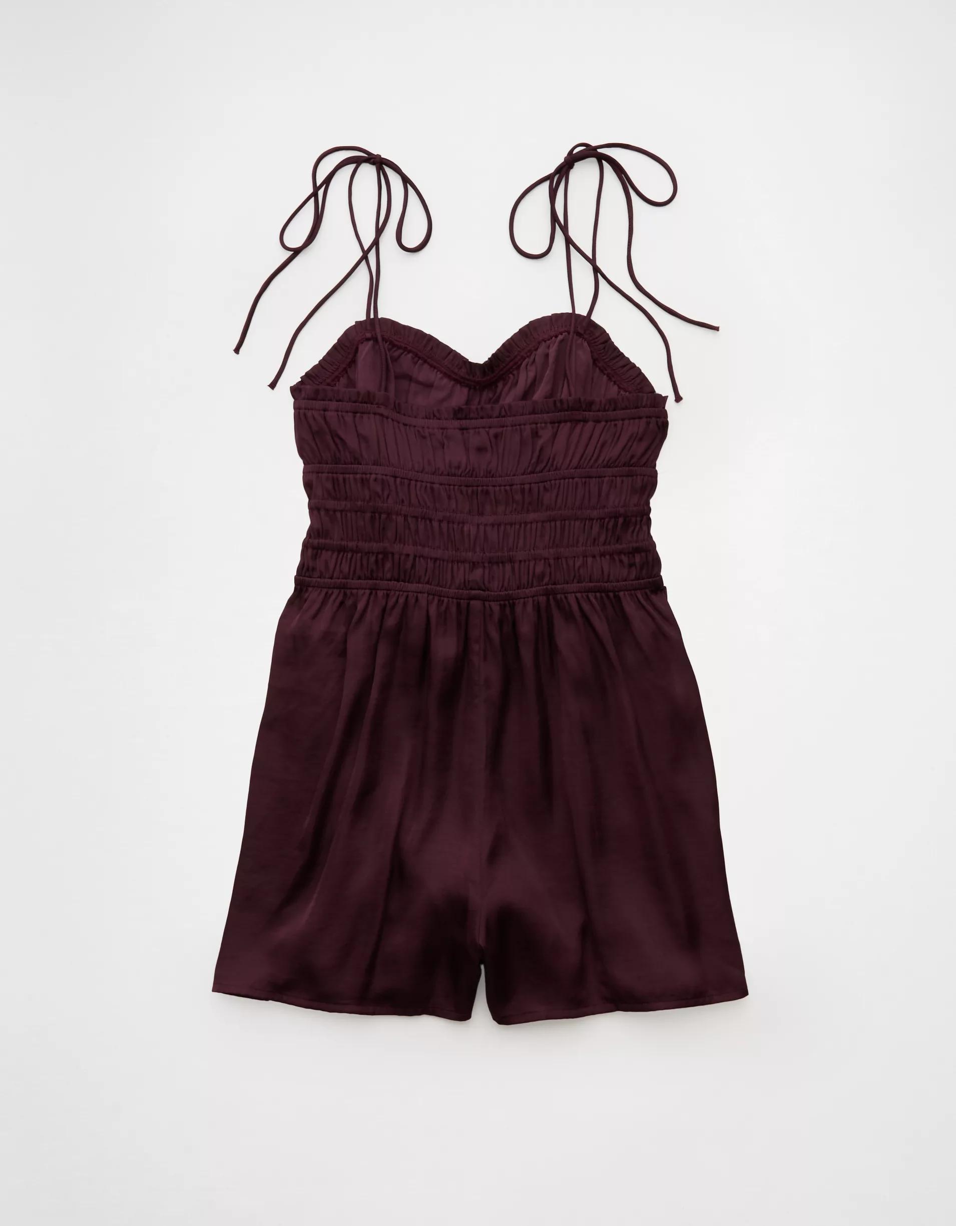 AE Tie Ruched Romper Product Image