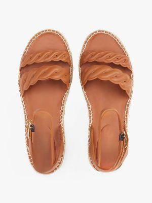 Leather Twist-Strap Platform Espadrille Product Image