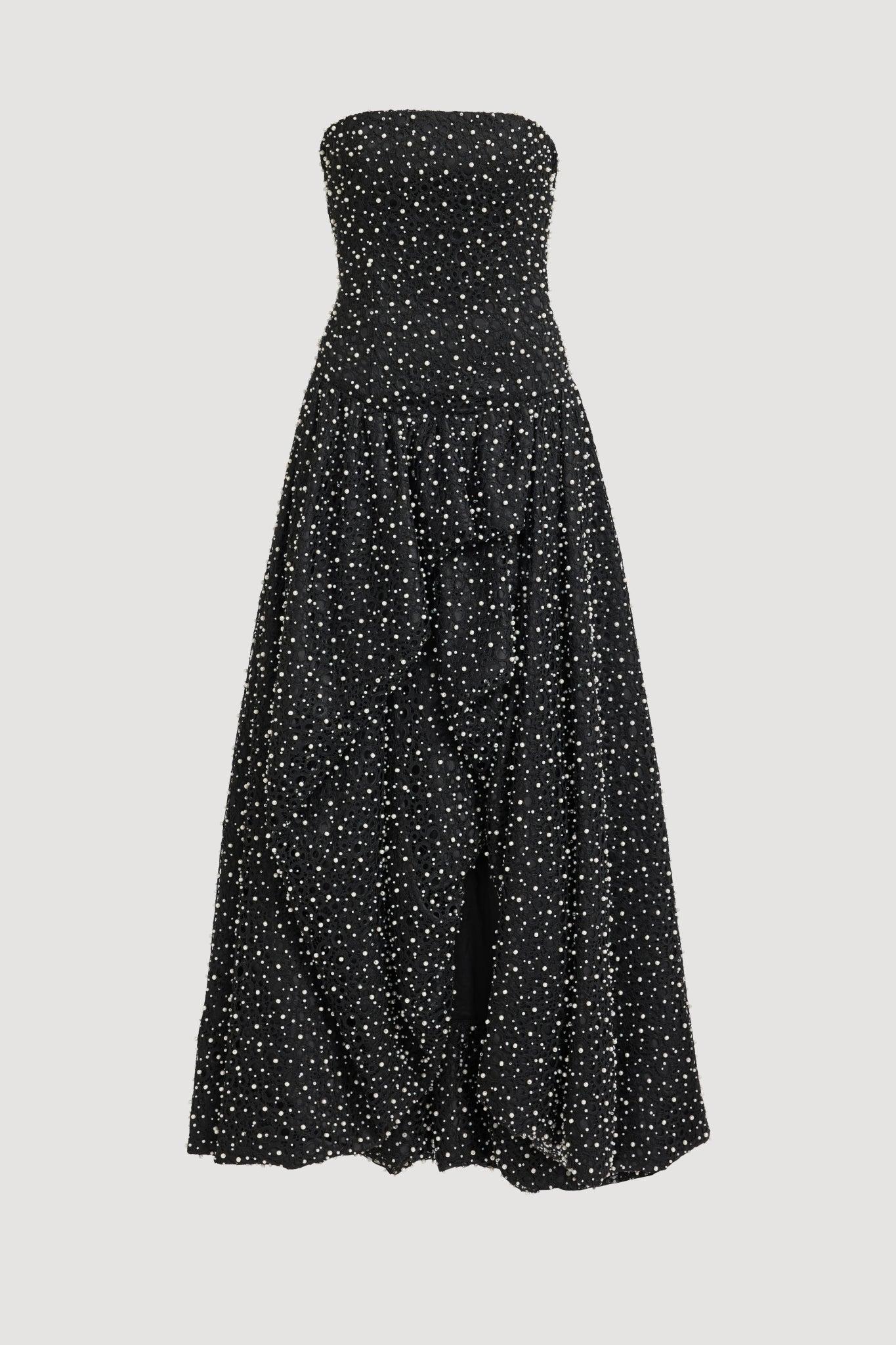 Regina Pearl Gown-BLACK / 4 Product Image