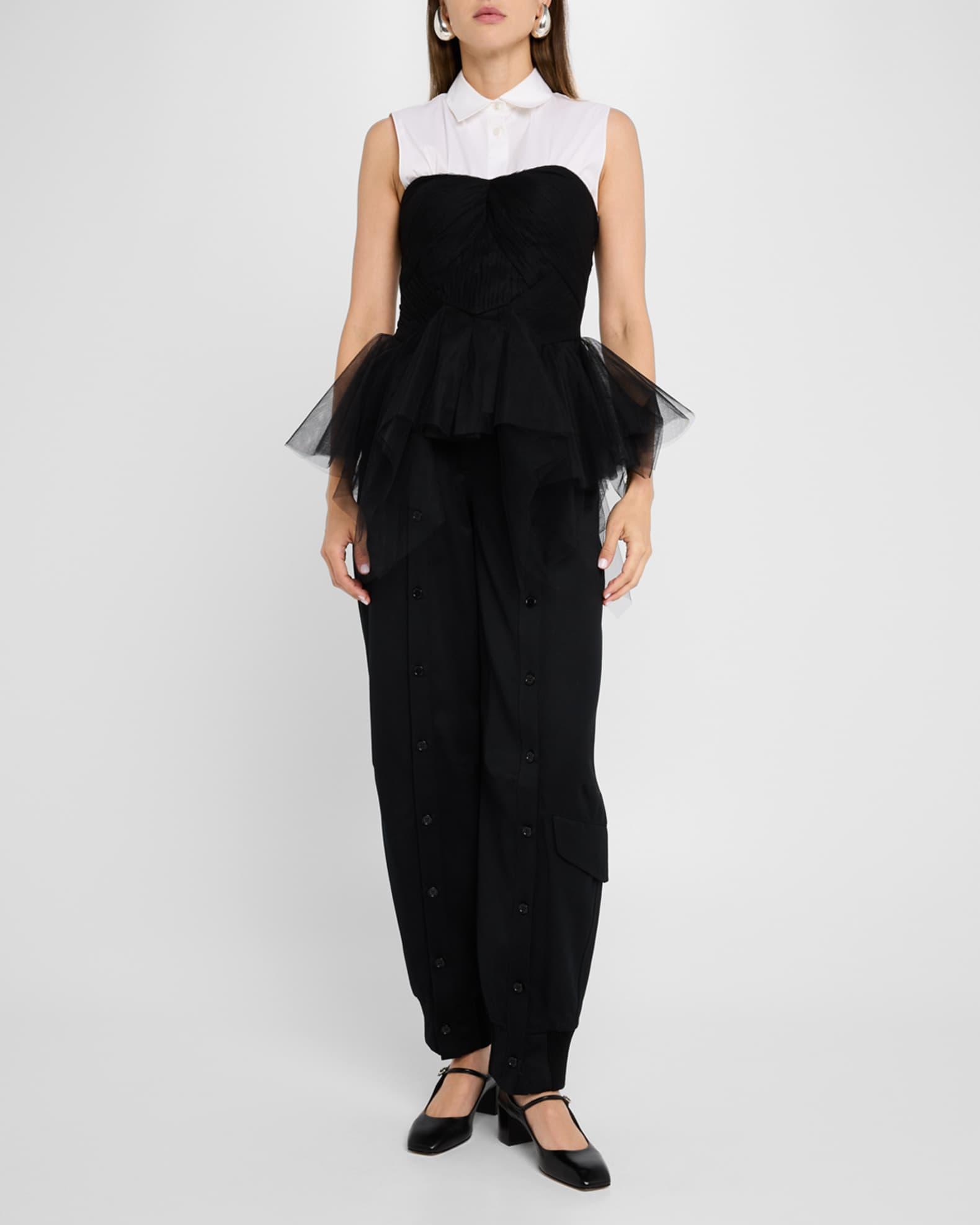 Front Button Placket Wool Trousers Product Image