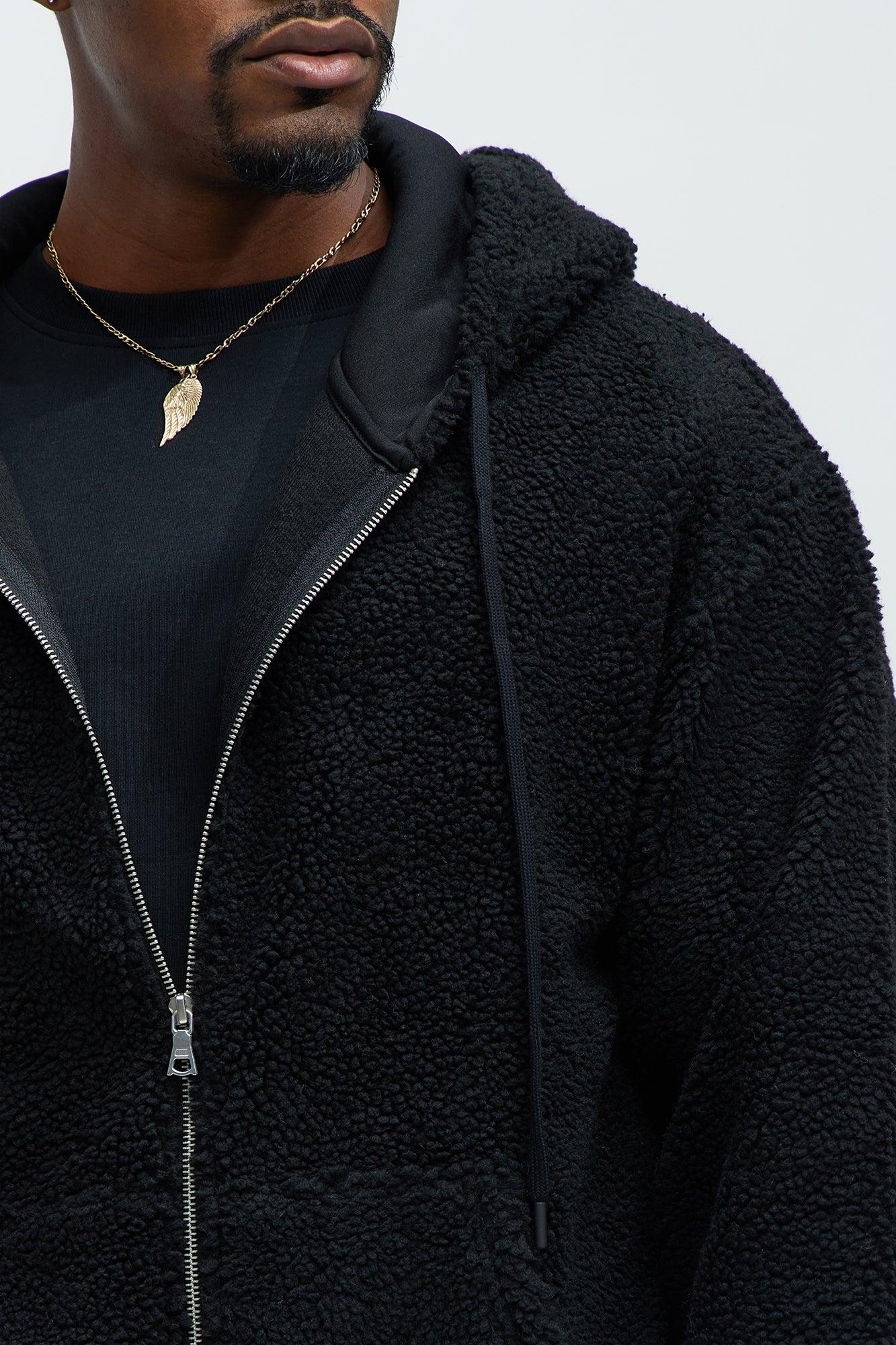 Axel Polar Fleece Zip Up Hoodie - Black Product Image