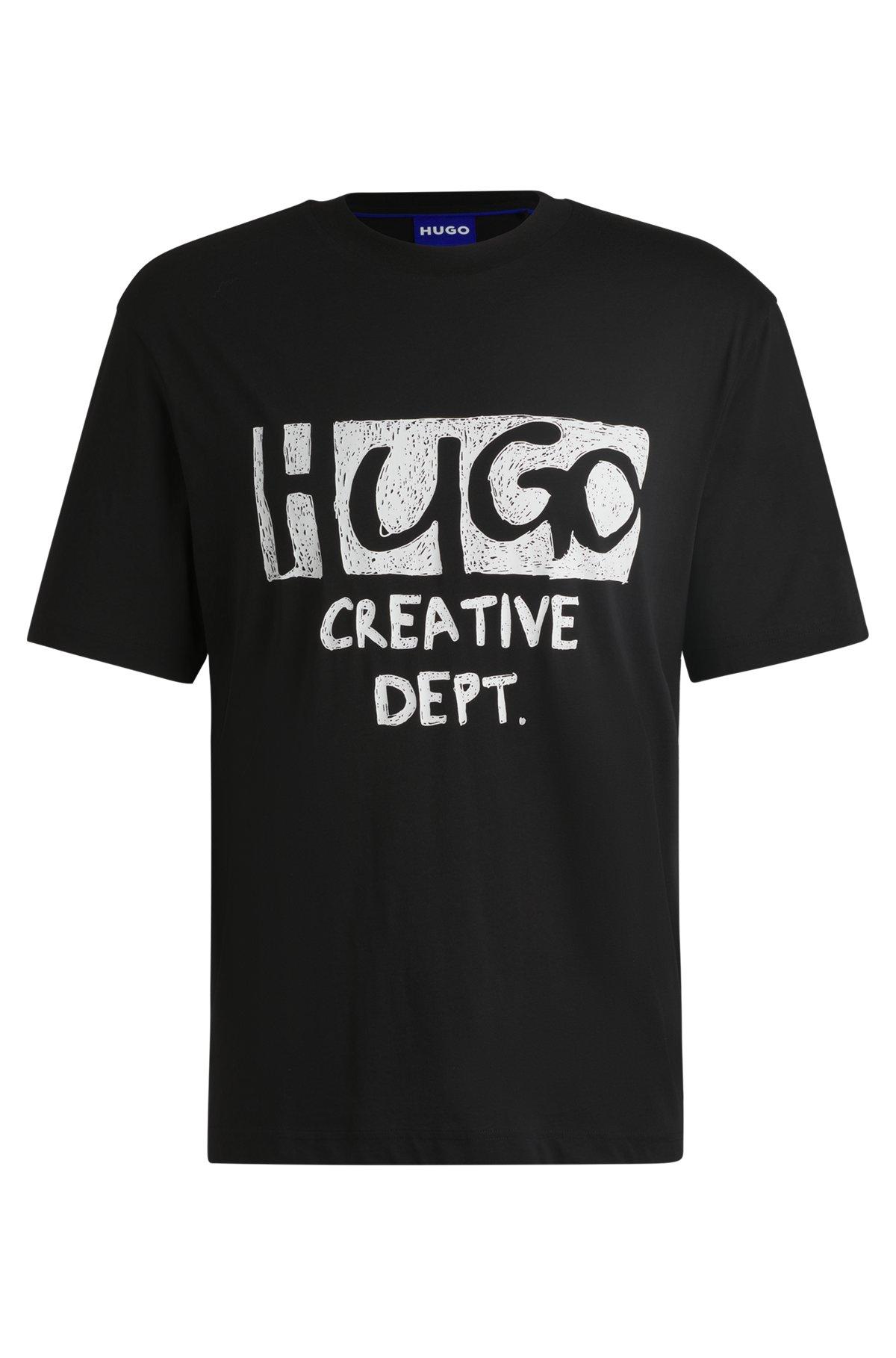 Cotton-jersey T-shirt with logo artwork Product Image