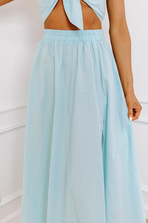 Sunshine Chic High Waist Skirt in Sky Blue Product Image