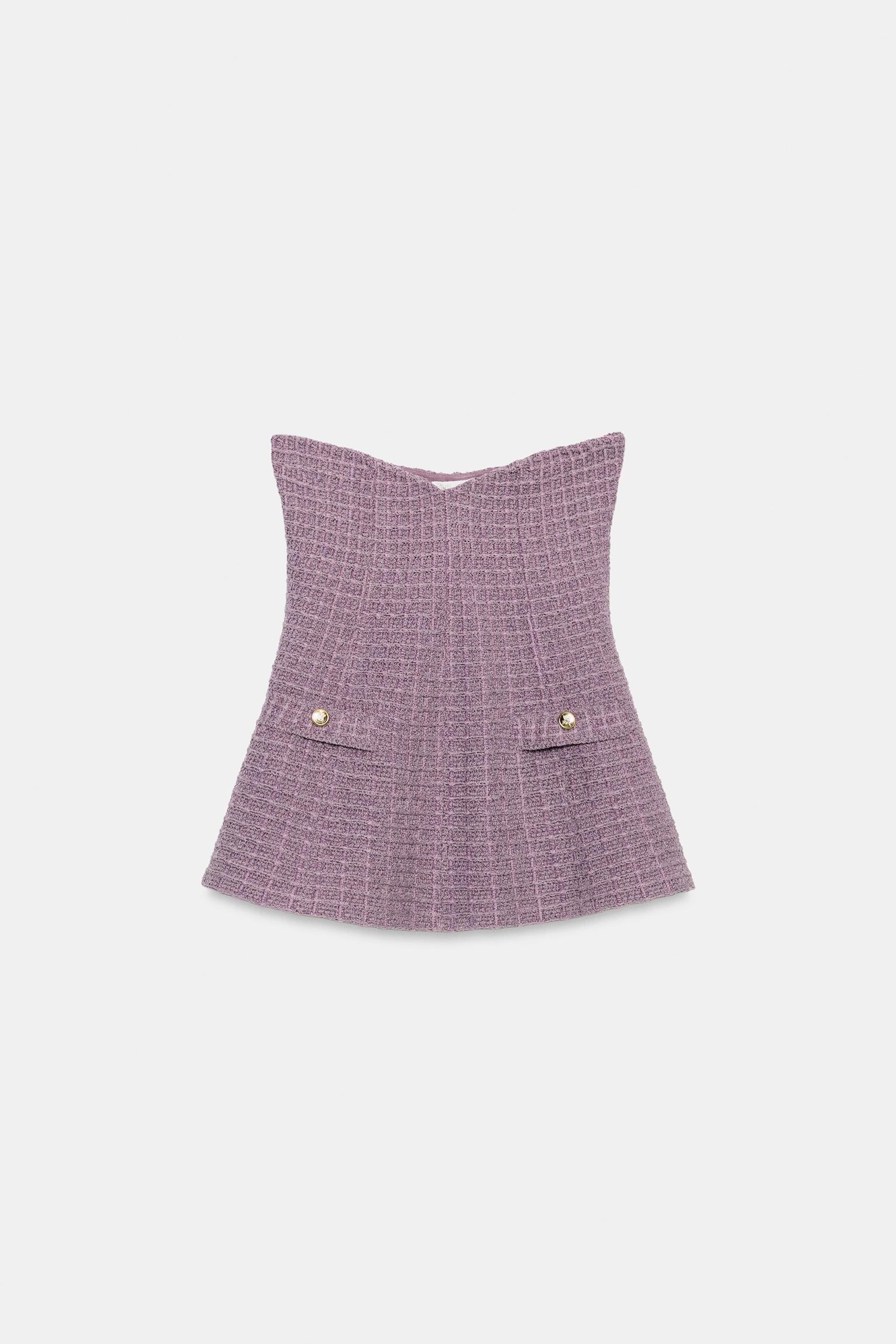 TEXTURED STRETCH BANDEAU TOP Product Image