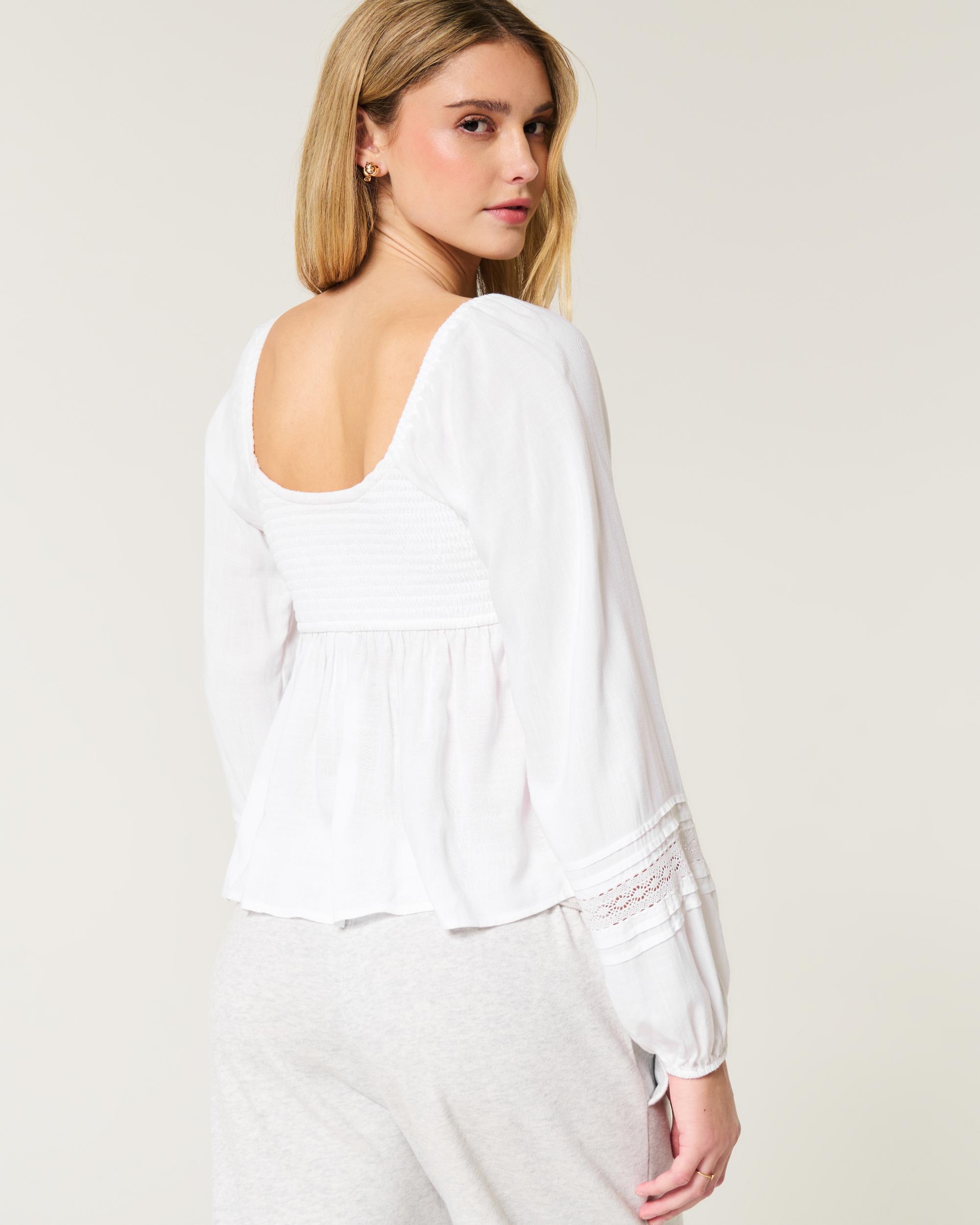 Easy Ruched Bust Babydoll Top Product Image