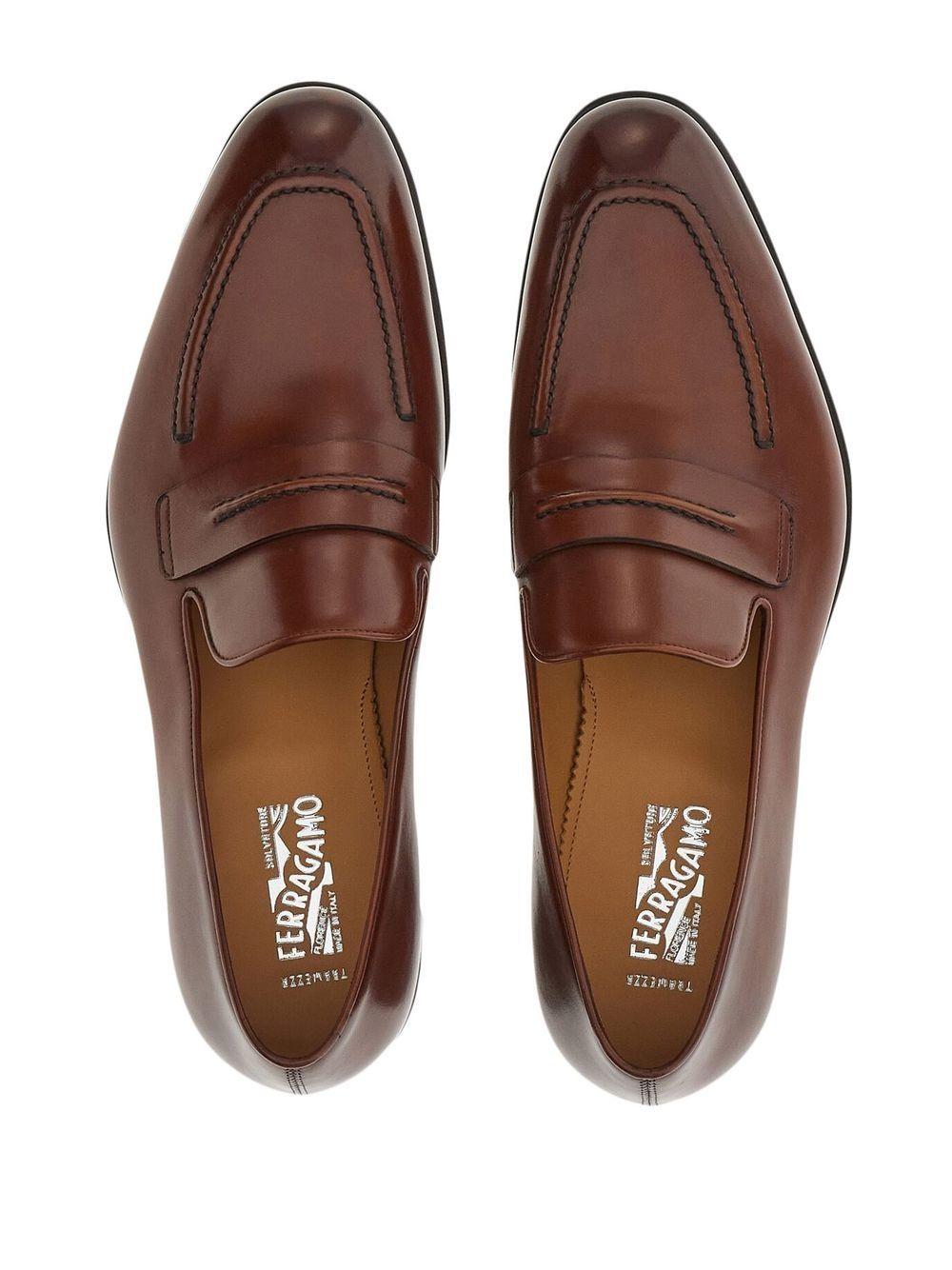 calf leather penny loafers Product Image
