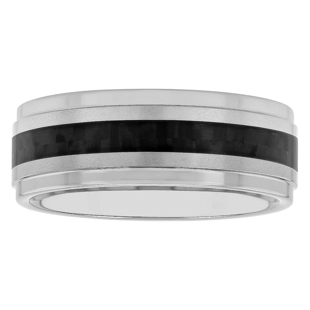 Men's Jewelry Nation Tantalum Black Carbon Fiber Fashion Wedding Band, Size: 12.50, Stainless Product Image
