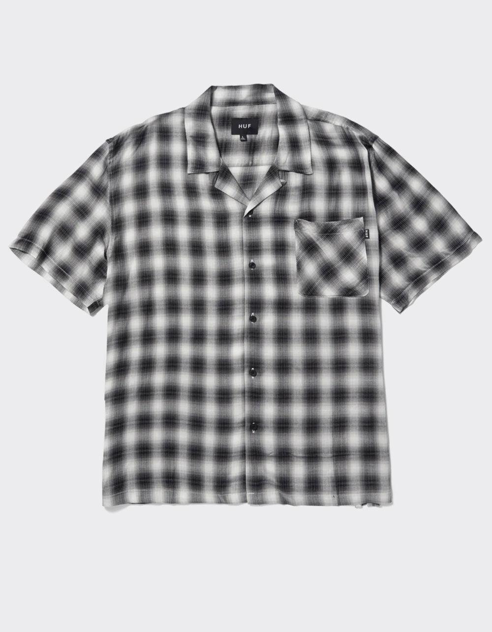 HUF Ombre Mens Button Up Shirt - BLACK Product Image