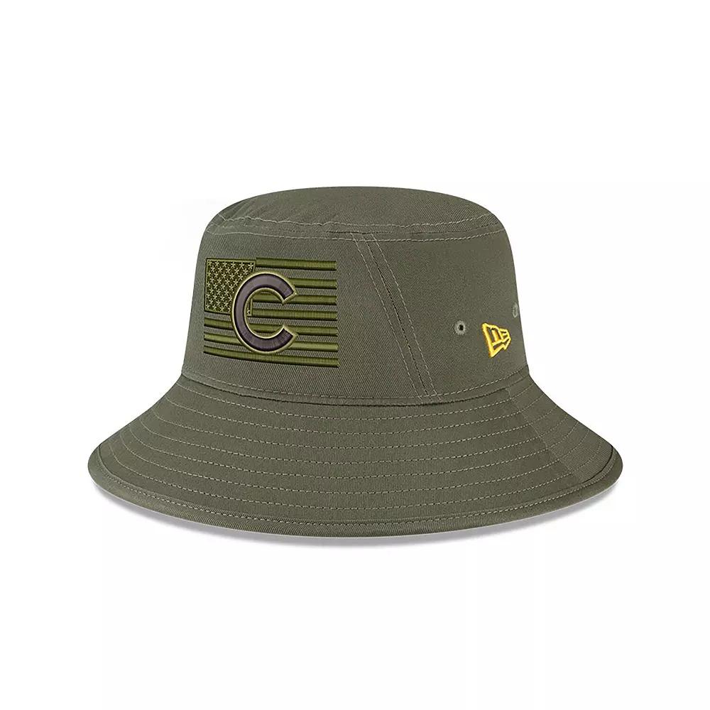 Men's New Era Green Chicago Cubs 2023 Armed Forces Day Bucket Hat,  Product Image