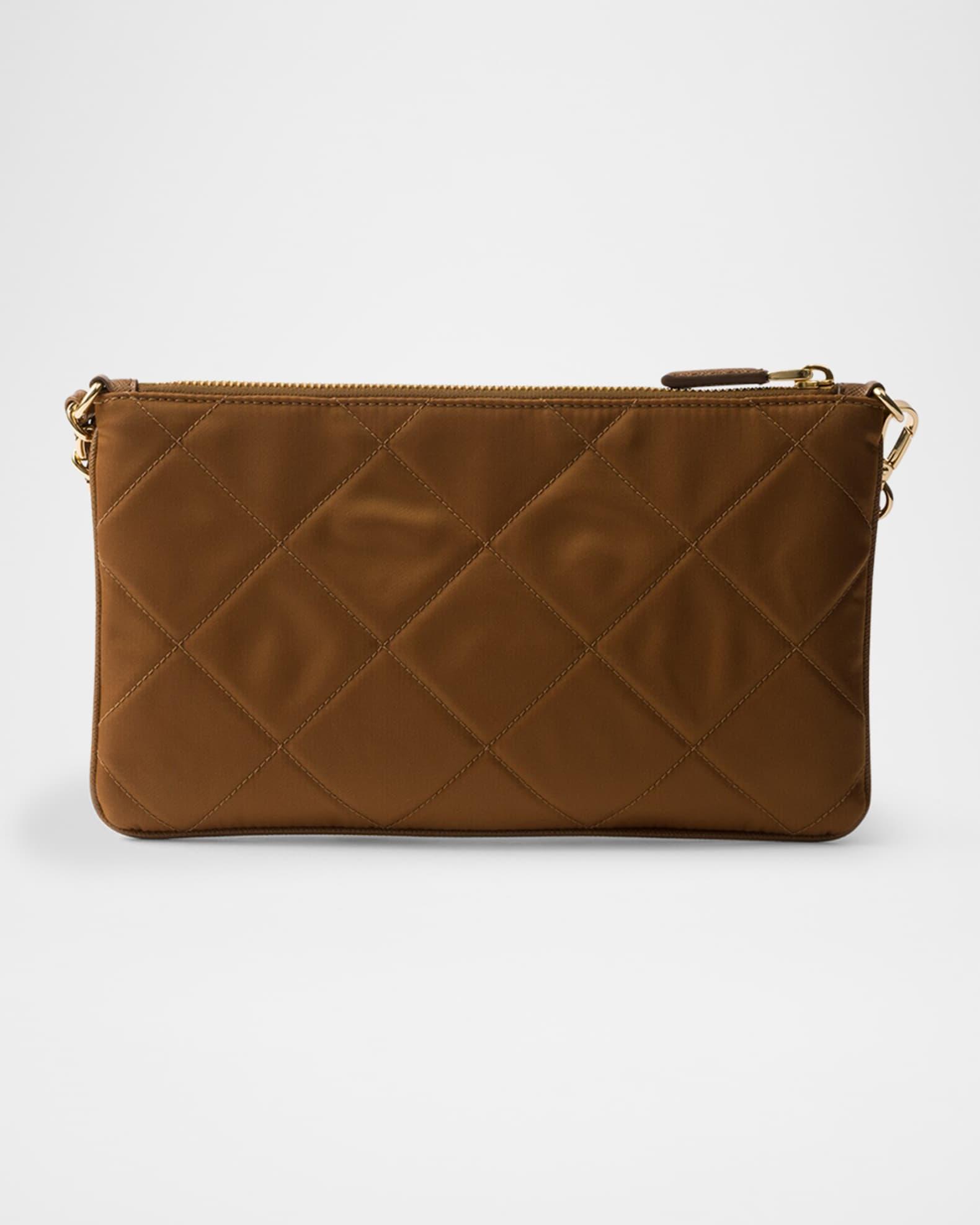 Re-Nylon Mini Quilted Pouch Clutch Bag Product Image