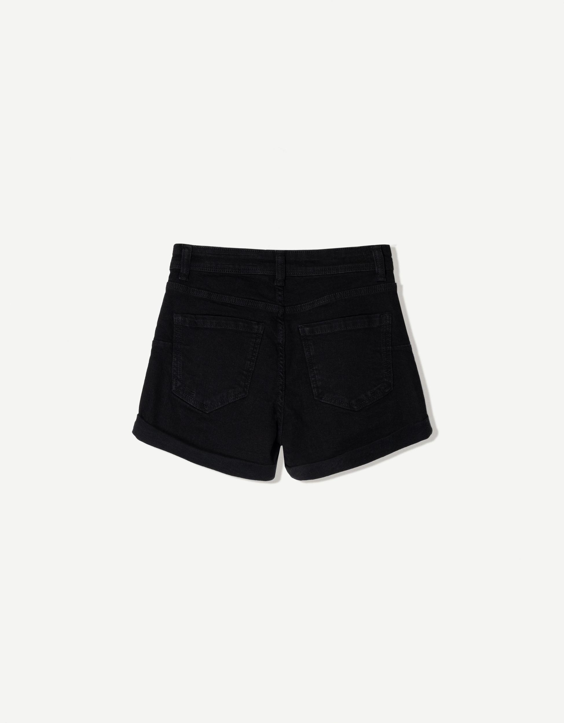 Roll-up denim shorts Product Image