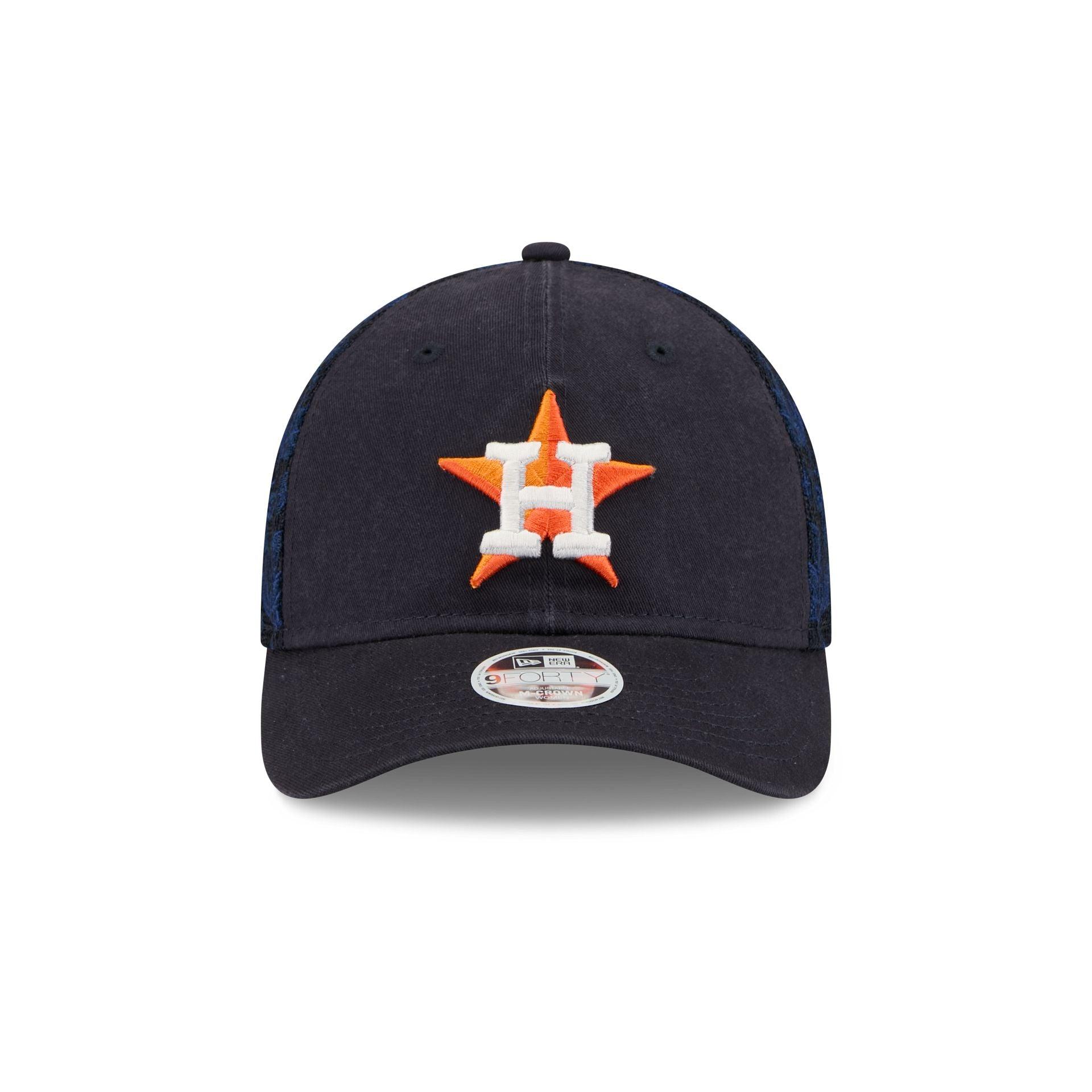 Houston Astros Floral Mesh Women's 9FORTY M-Crown Trucker Hat Female Product Image