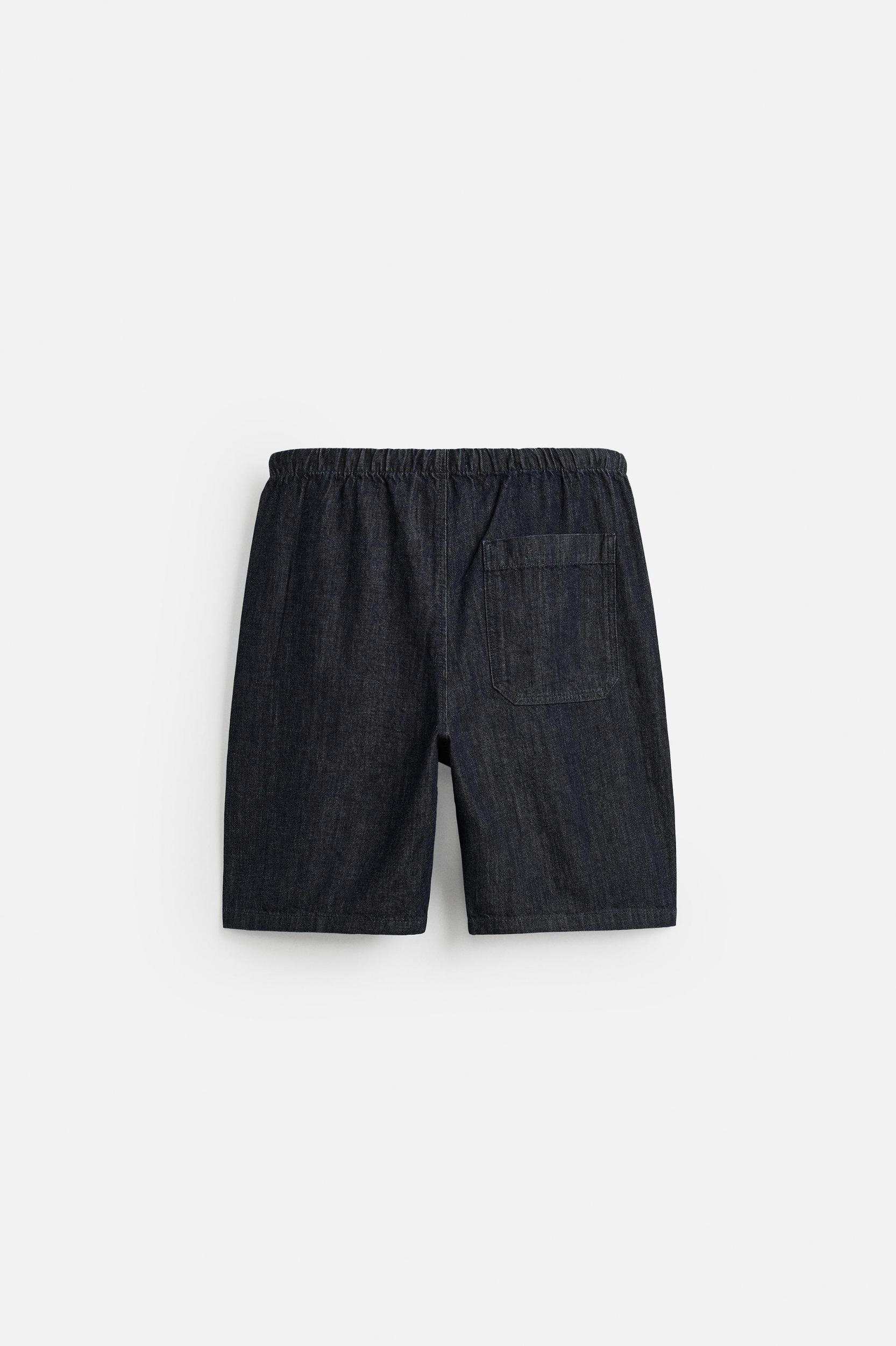 RELAXED FIT DENIM SHORTS Product Image
