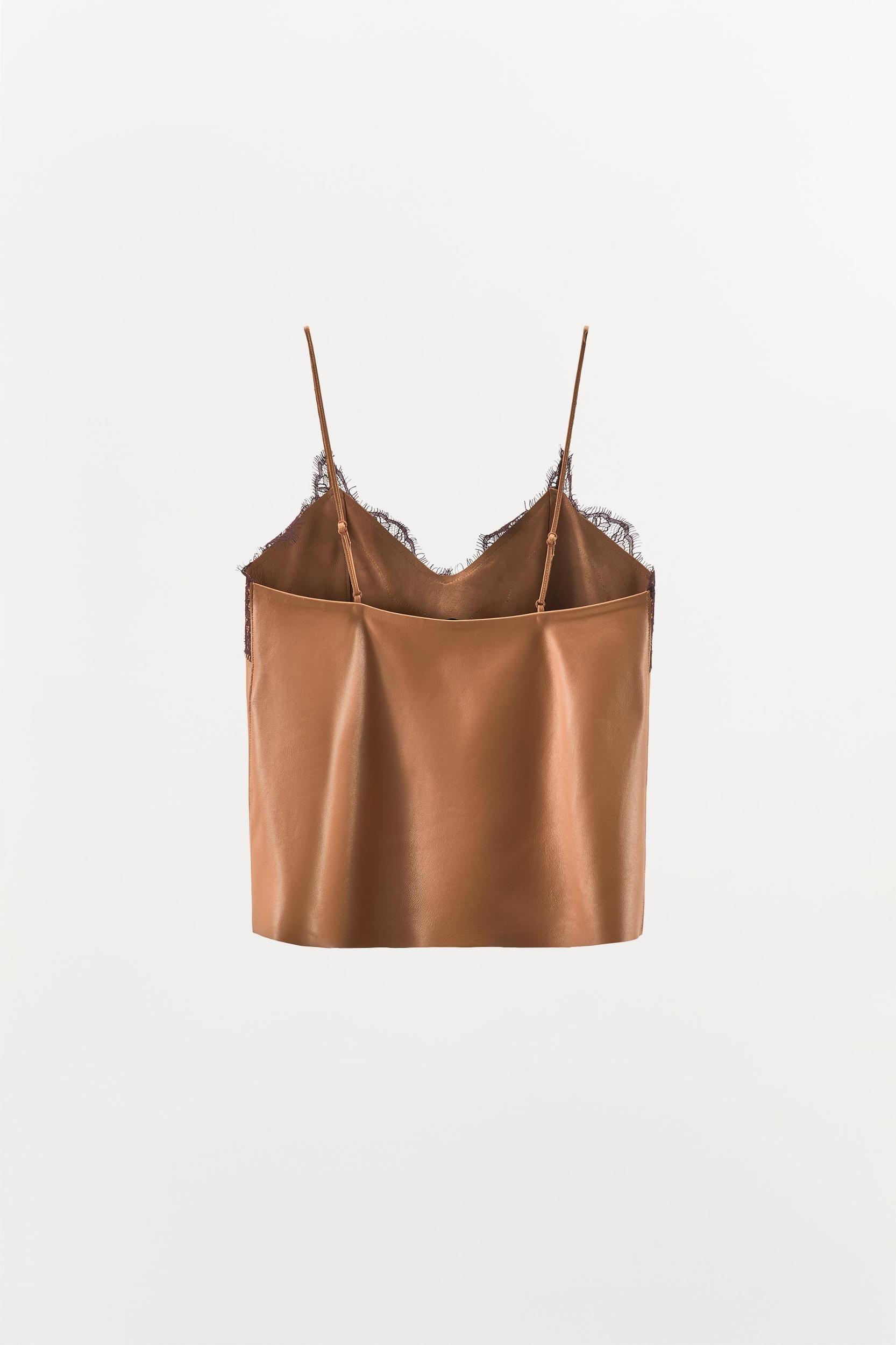 LIMITED EDITION LEATHER LACE TOP Product Image