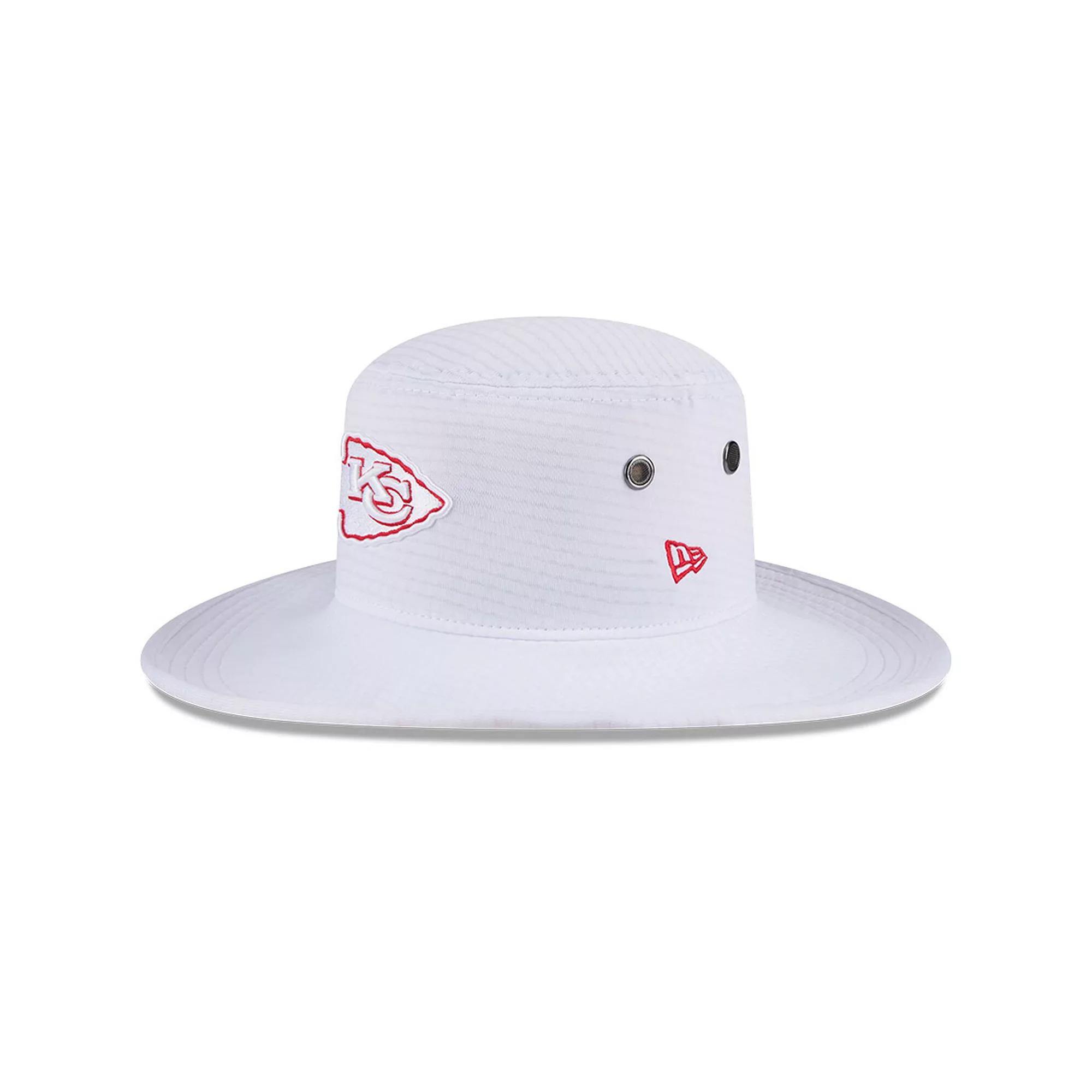 Men's New Era White Kansas City Chiefs 2024 NFL Training Camp Panama Bucket Hat Product Image