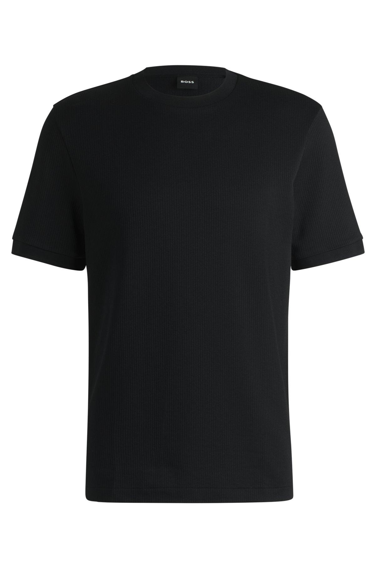 Regular-fit T-shirt in seersucker fabric Product Image