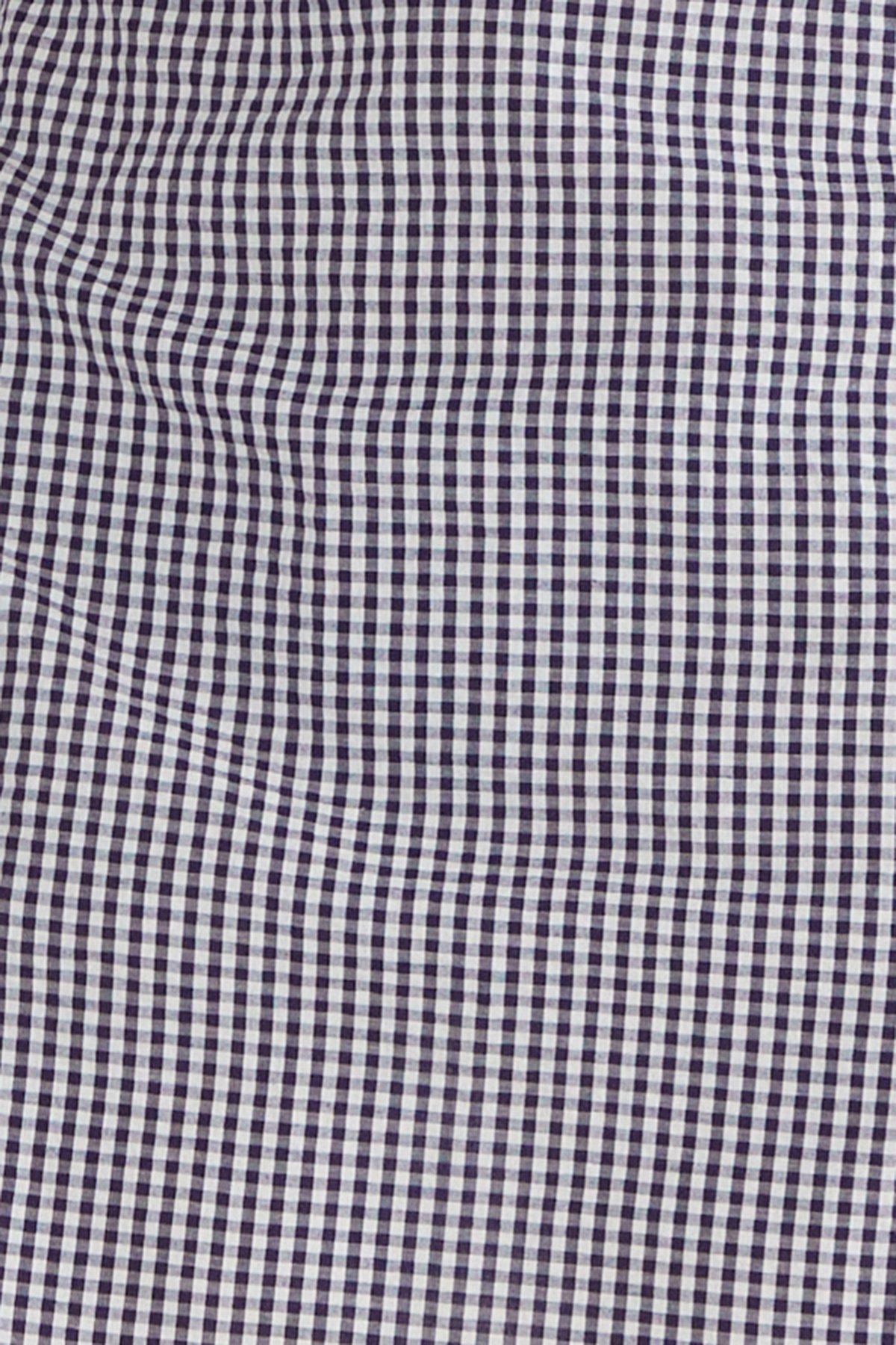 Gingham Mix Broderie Ruffle Plunge Mini Dress Product Image