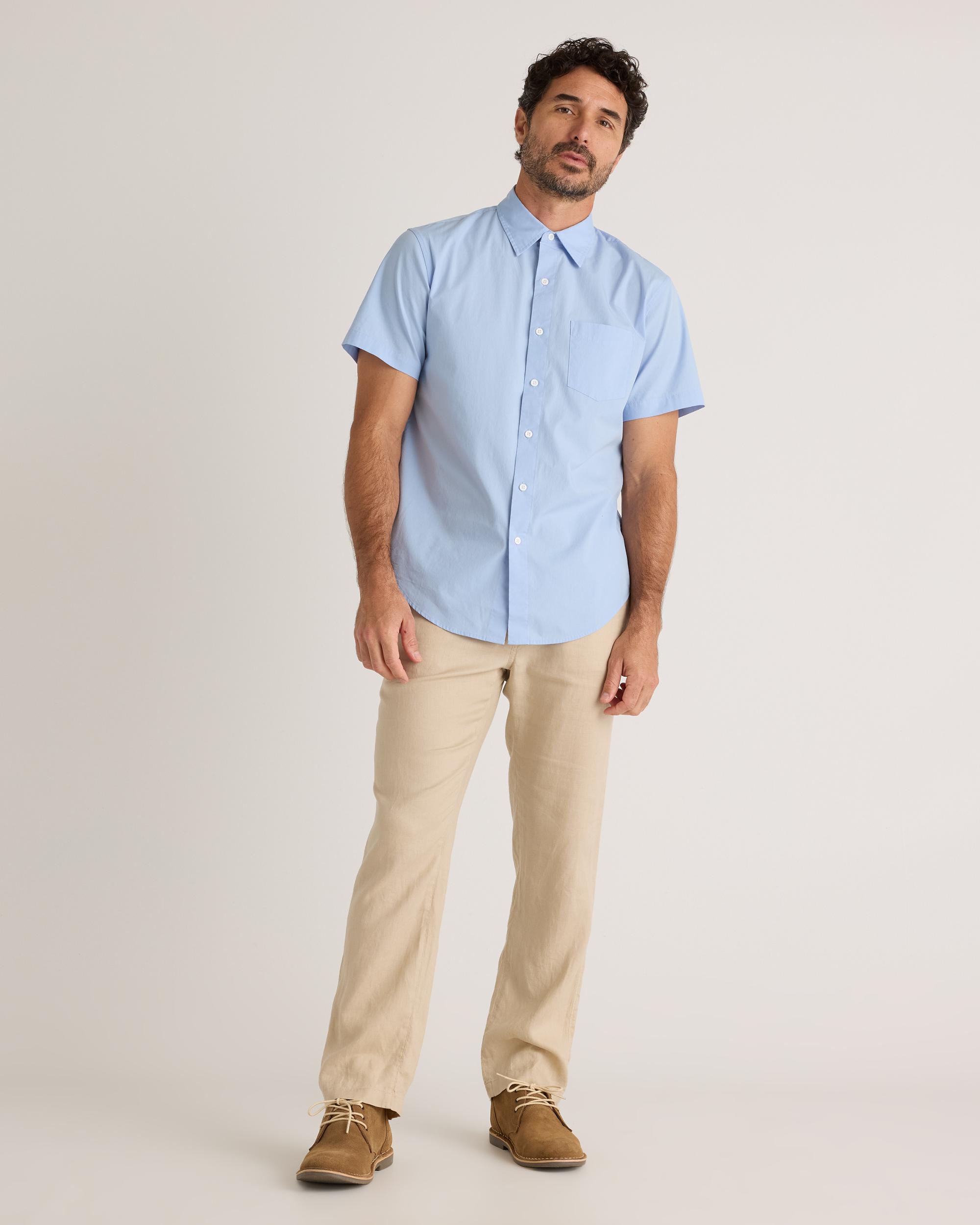 Quince | Men's Stretch Poplin Short Sleeve Shirt Size XL, Organic Cotton Product Image