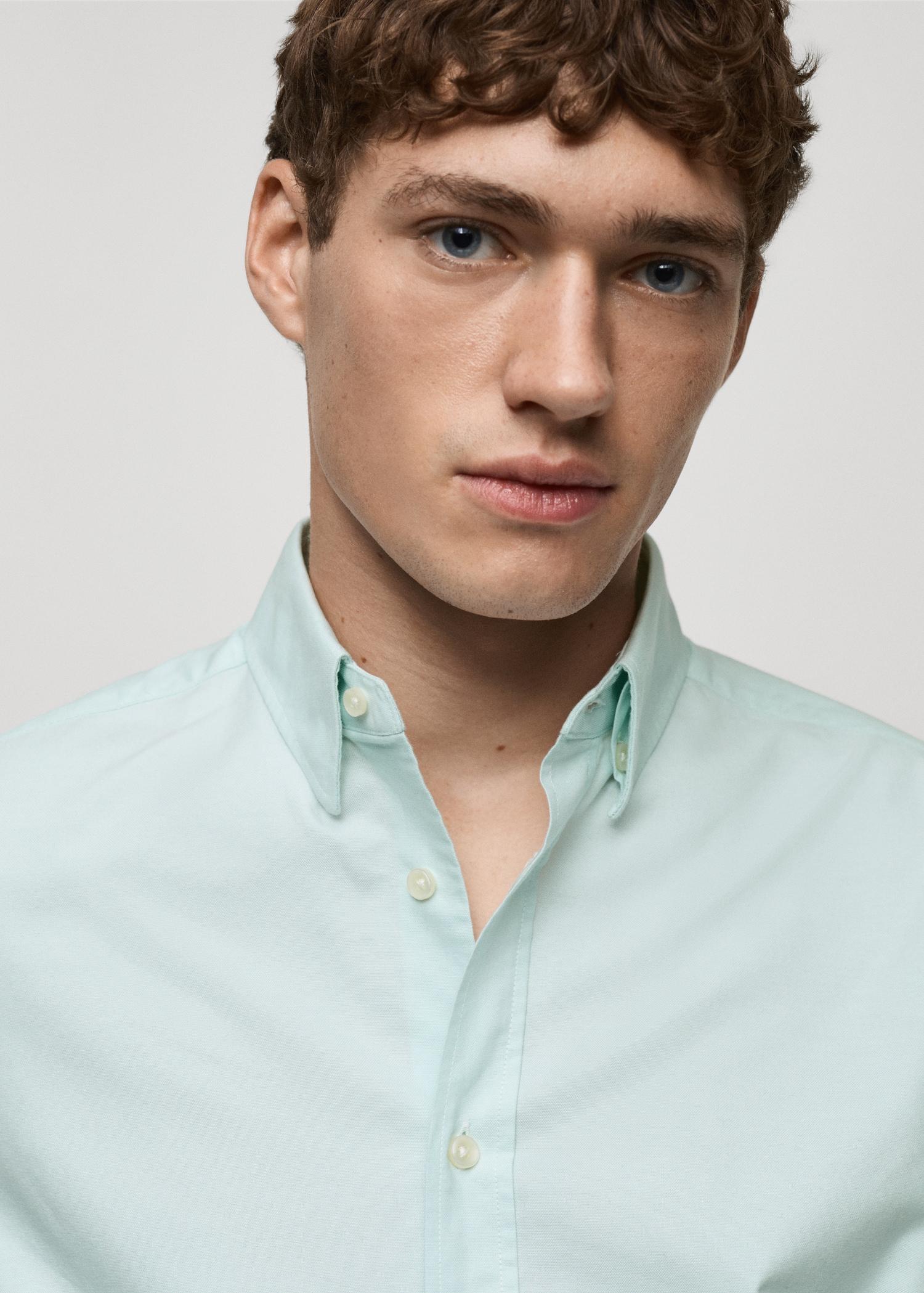 100% cotton Oxford shirt - Men | MANGO USA Product Image