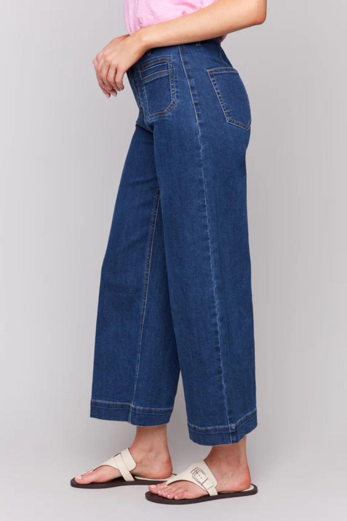 Patch Pocket Flare Jeans Product Image
