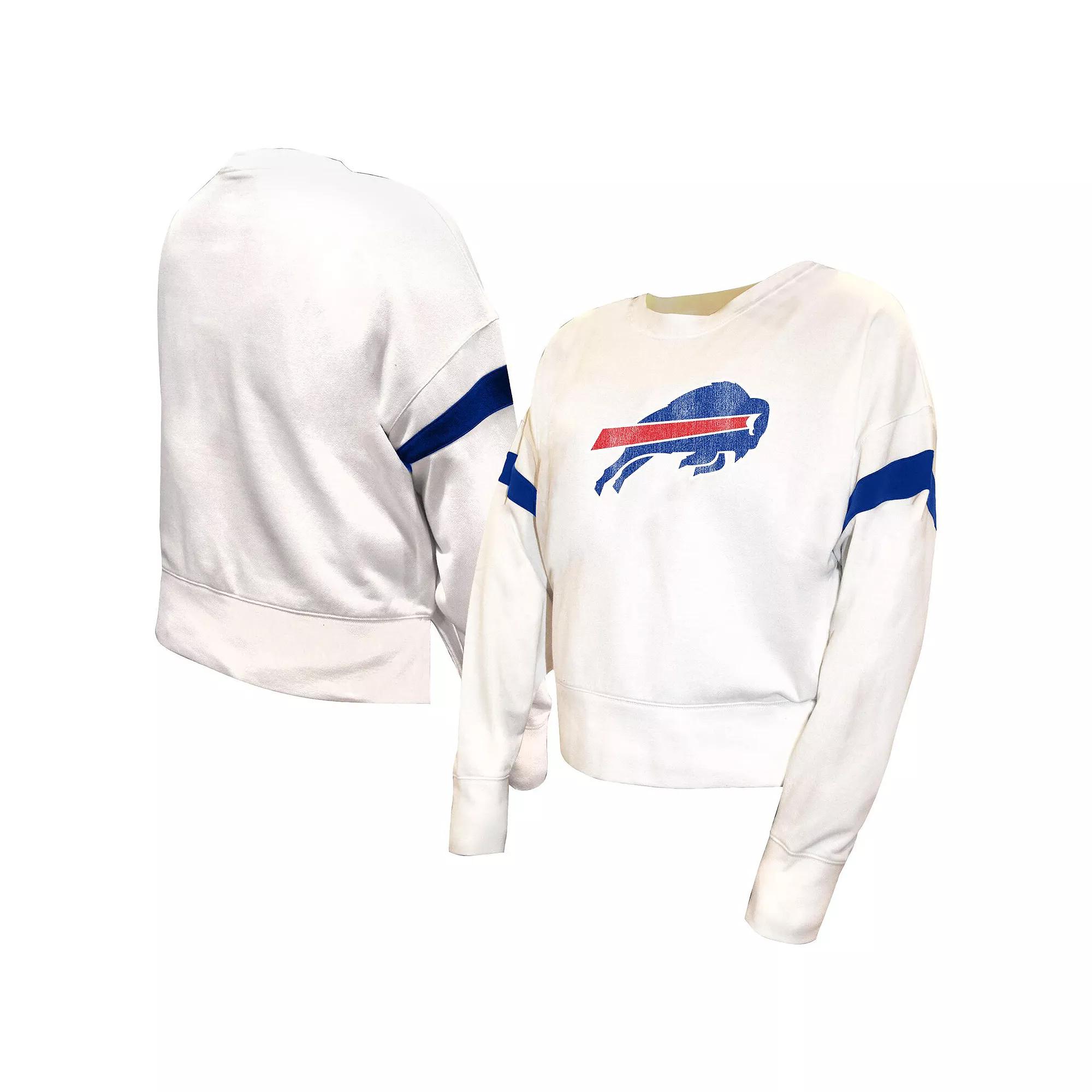 Women's Fanatics  White Buffalo Bills Plus Size Fleece Pullover Sweatshirt, Size: 4XL Product Image