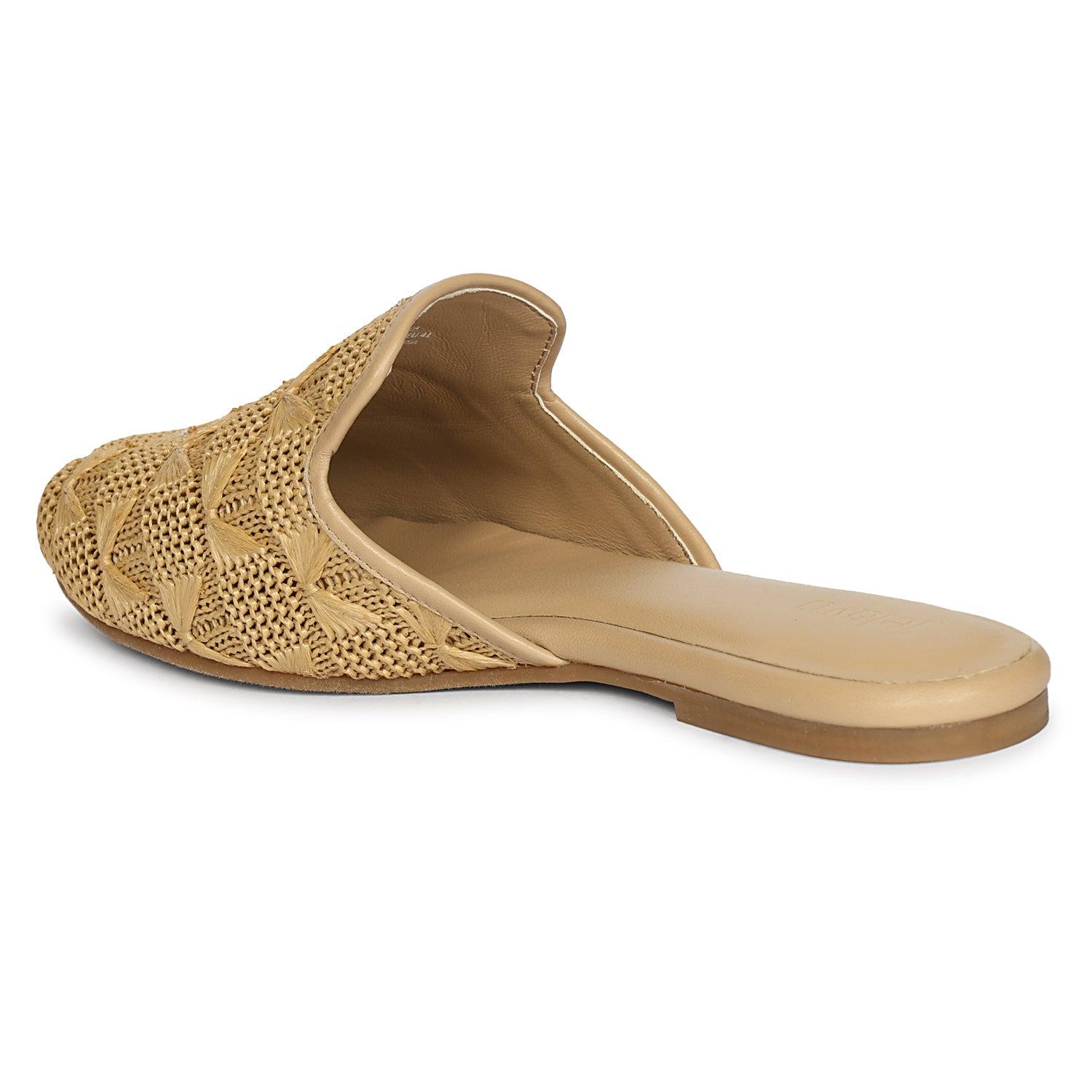 Andrea - Beige Mules Product Image